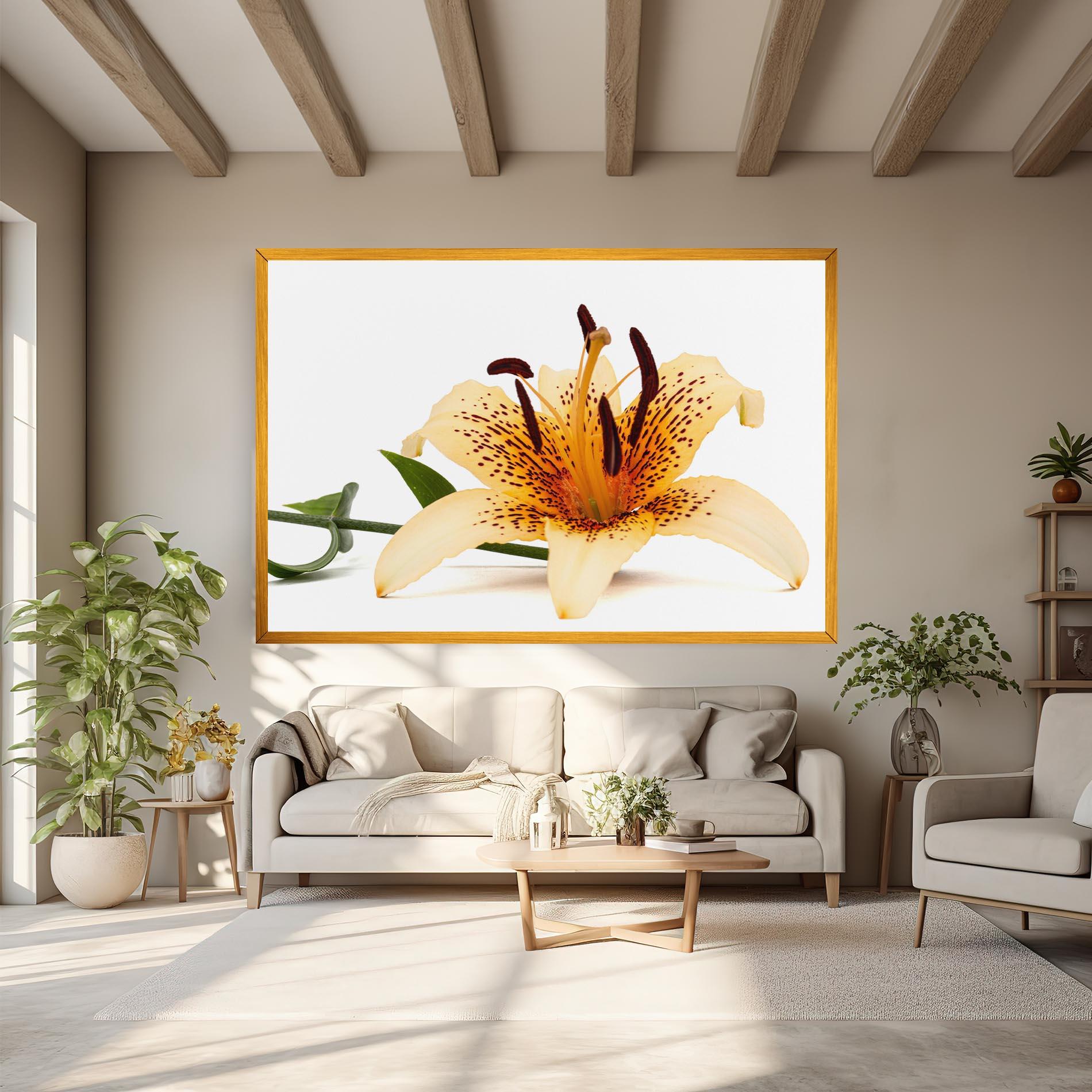 Leinwandbild Big Yellow Lily mockup 6