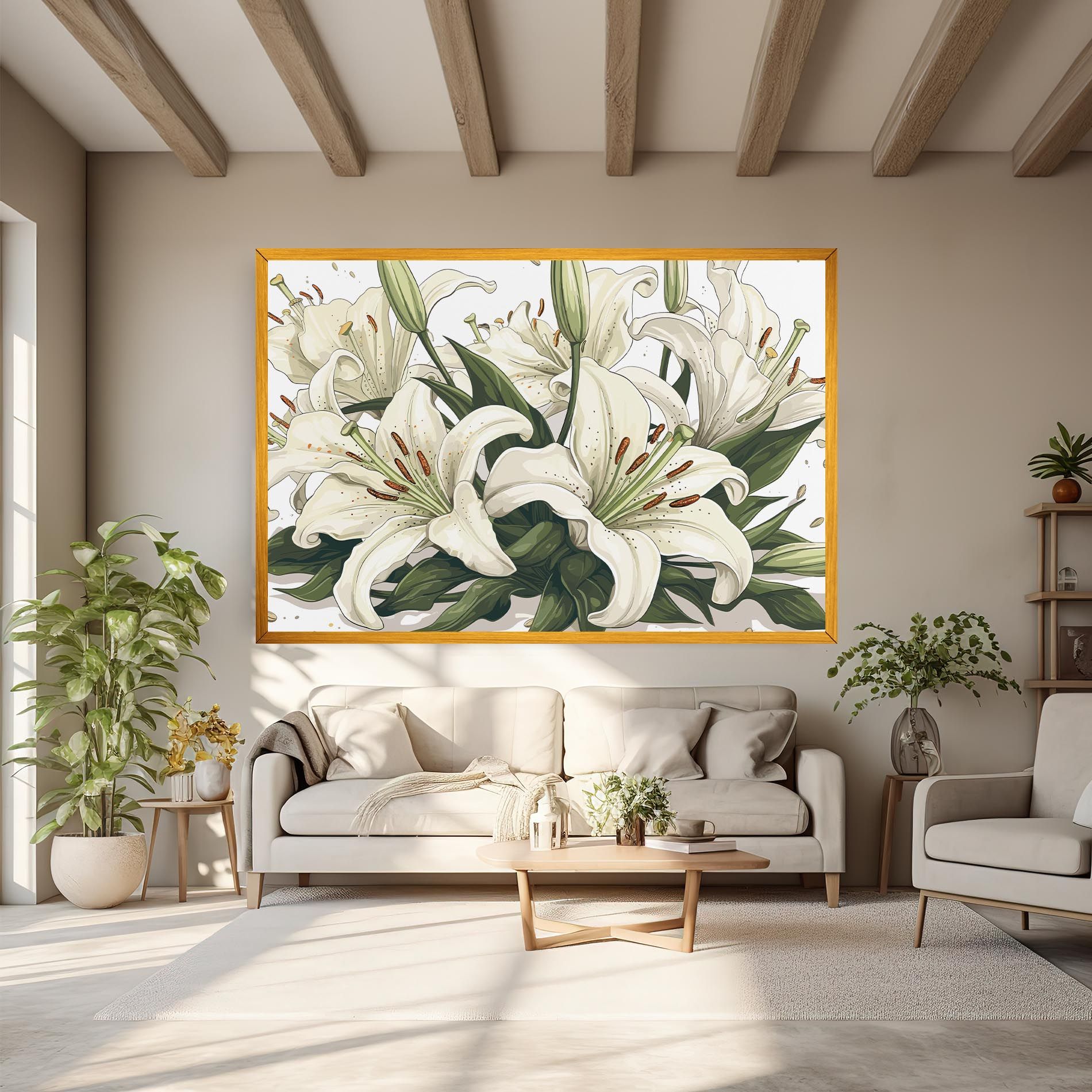Grey White Lily mockup 6