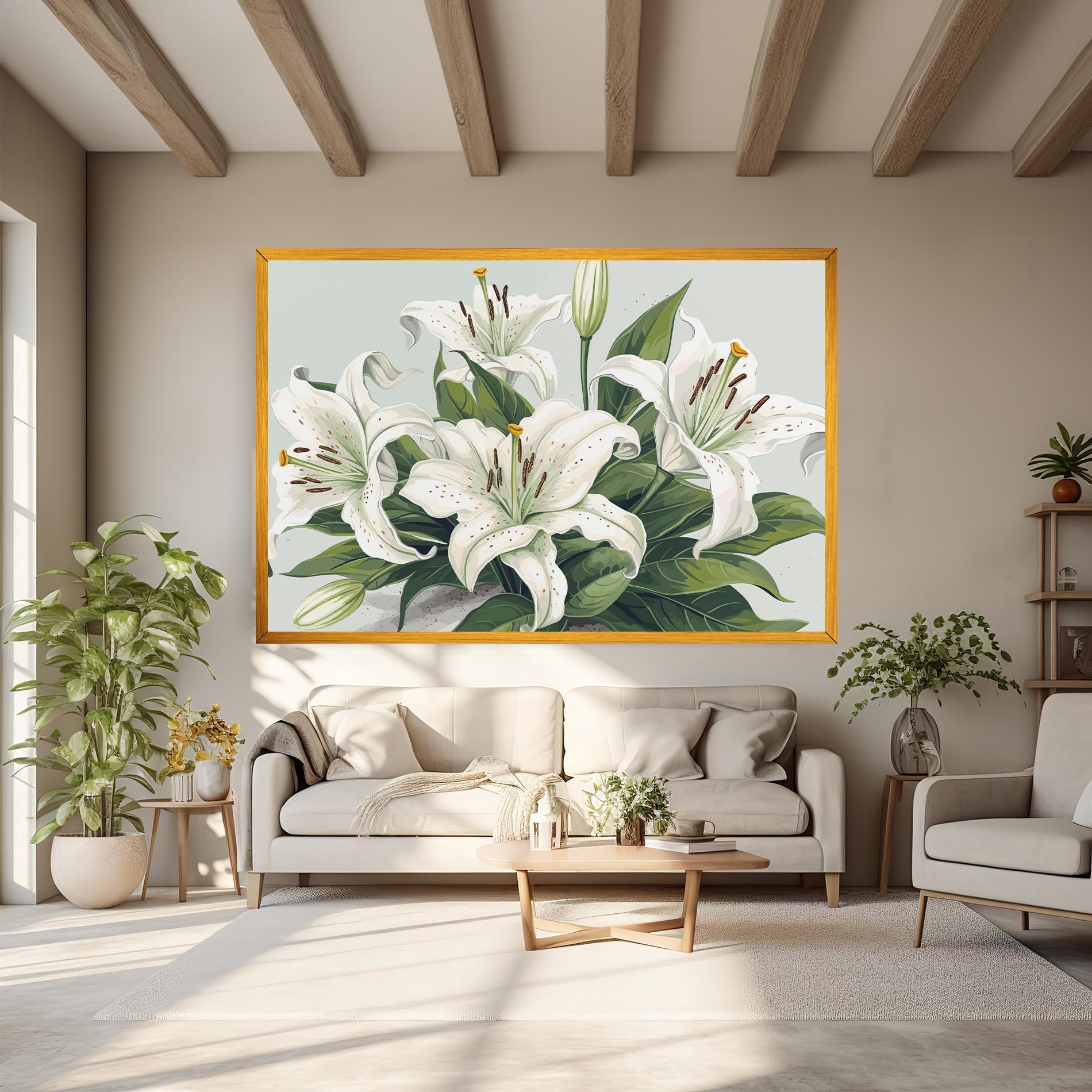 Leinwandbild Light Lily Art mockup 6