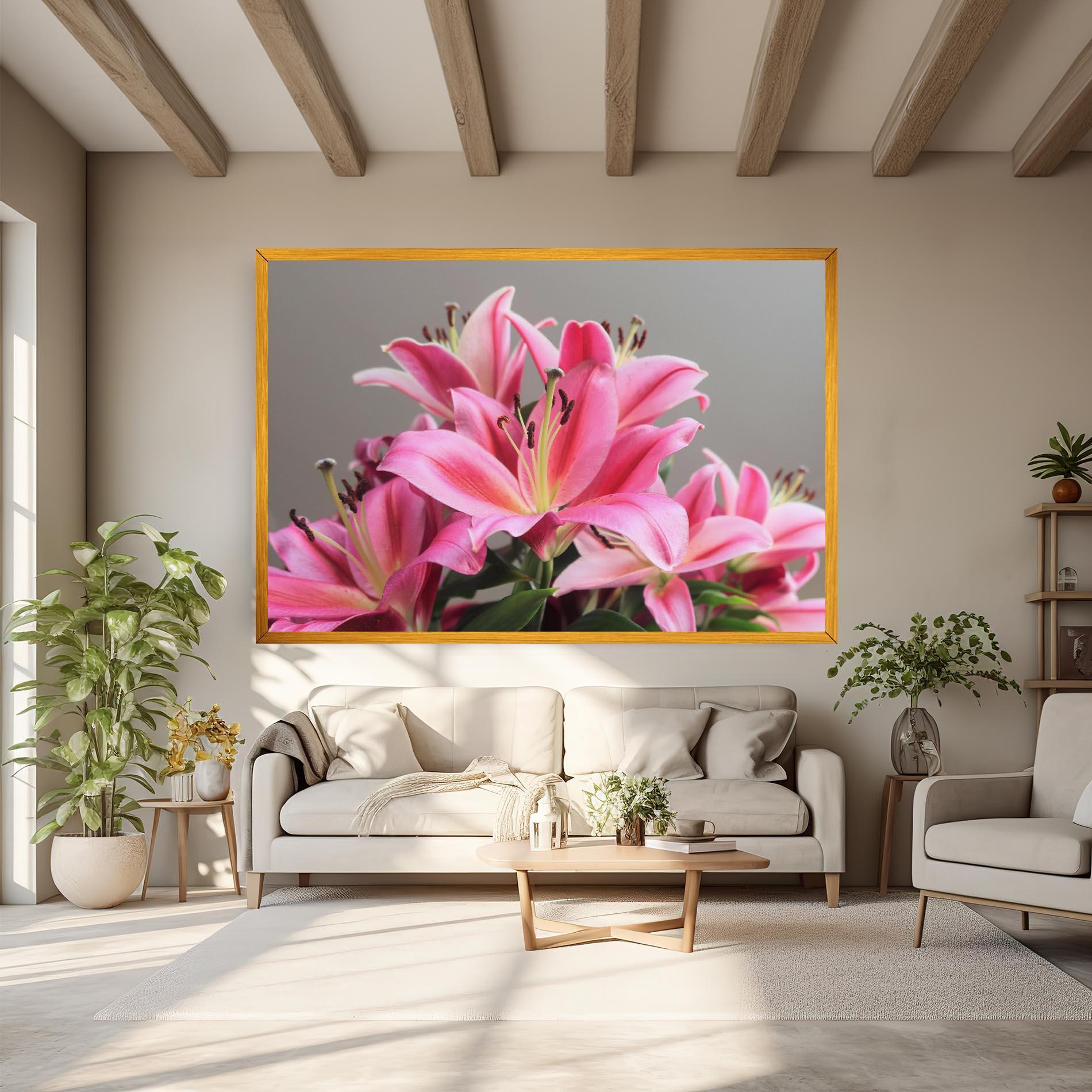 Leinwandbild Light Pink Lily View mockup 6