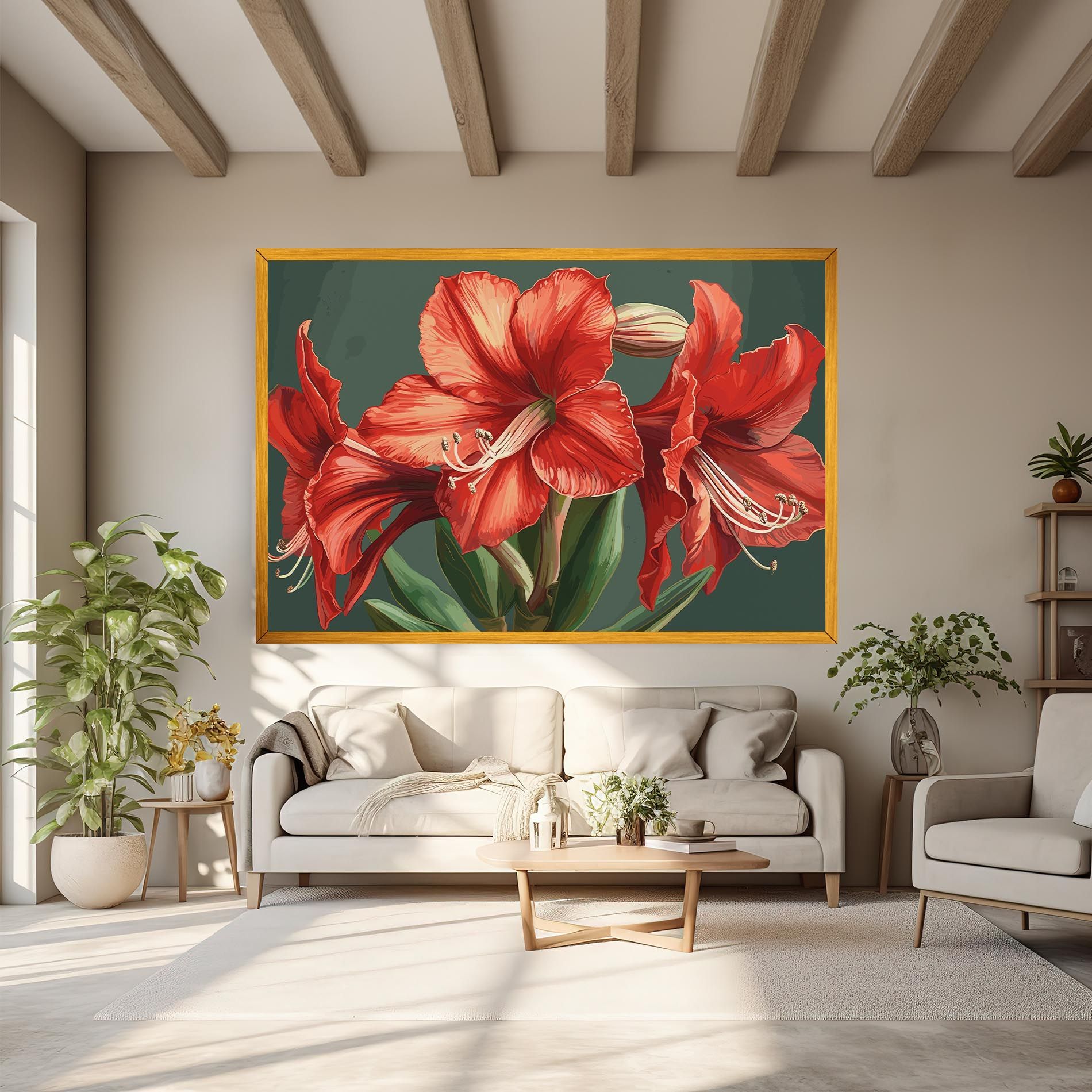 Lily Orange Art mockup 6
