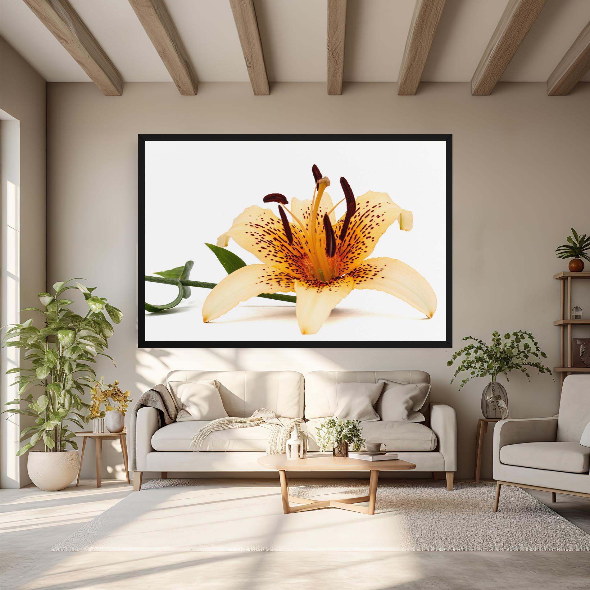 Leinwandbild Big Yellow Lily mockup 6