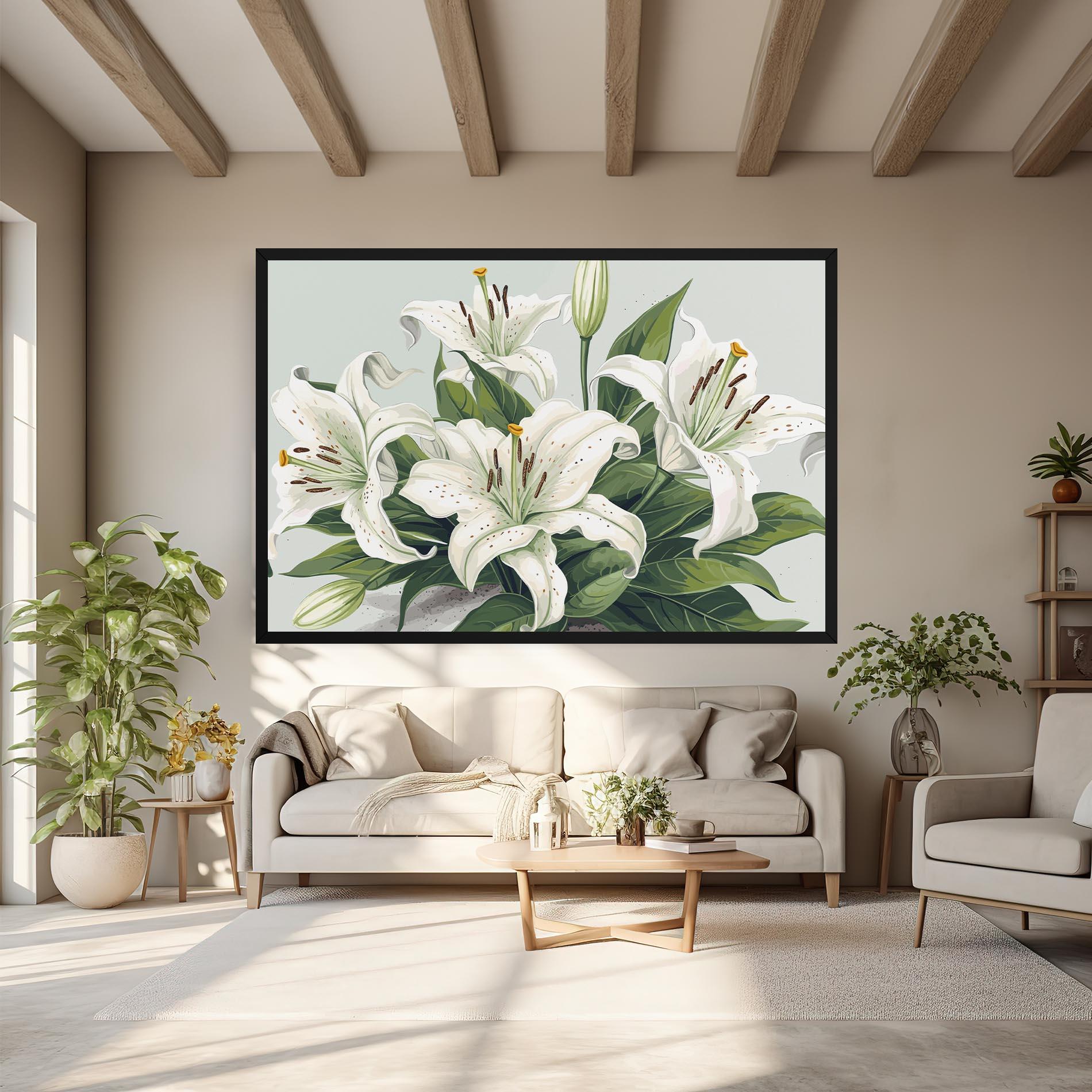Leinwandbild Light Lily Art mockup 6