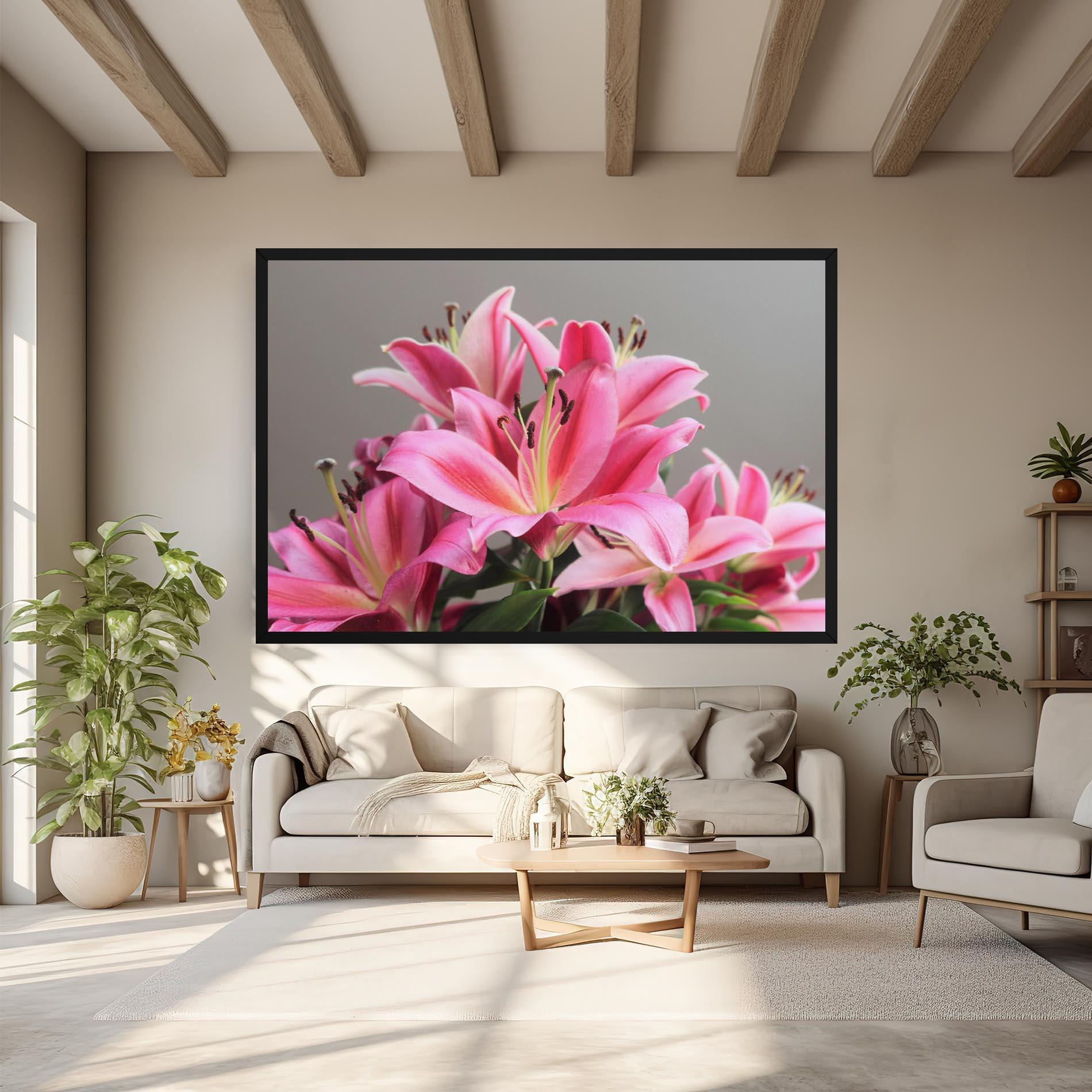 Leinwandbild Light Pink Lily View mockup 6