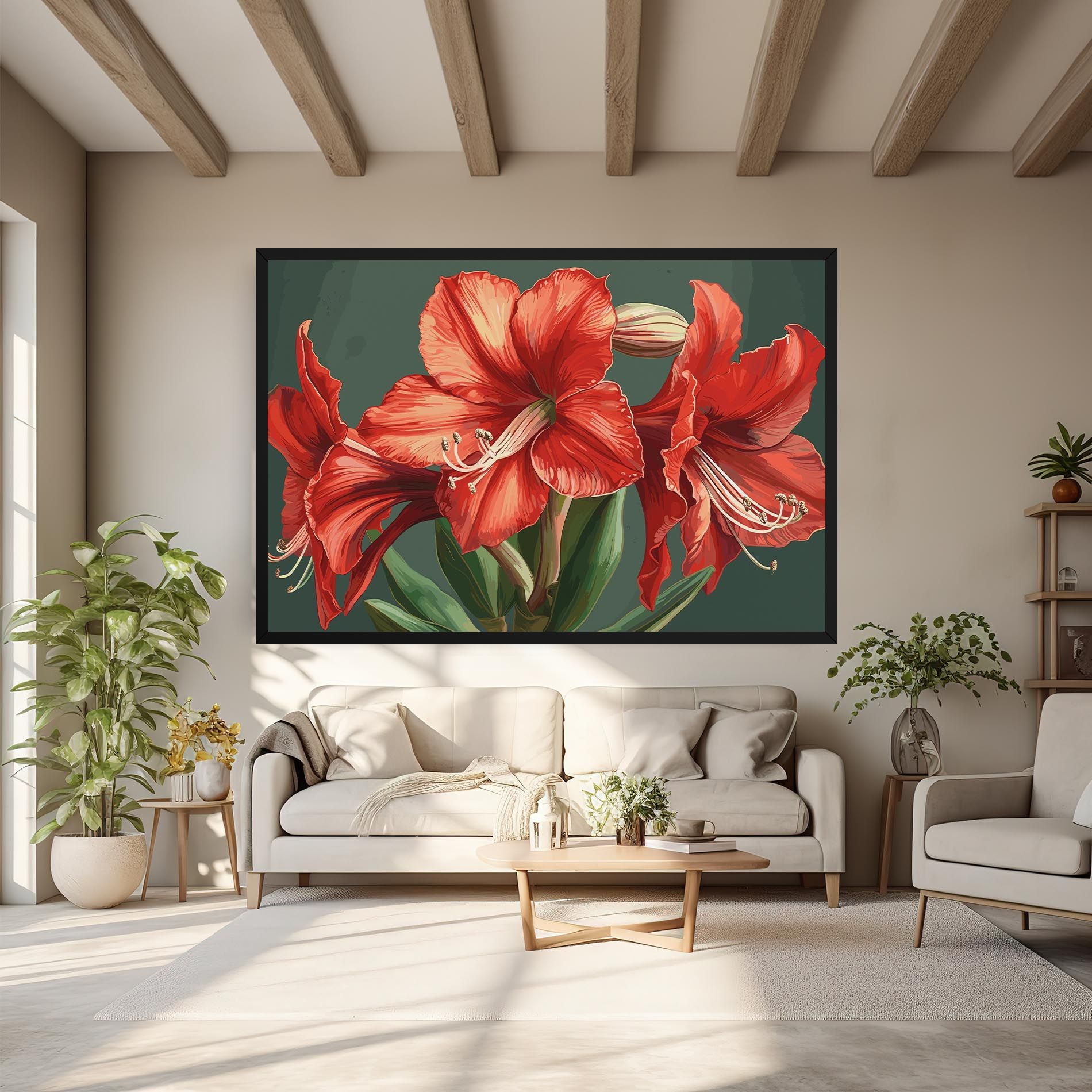 Lily Orange Art mockup 6
