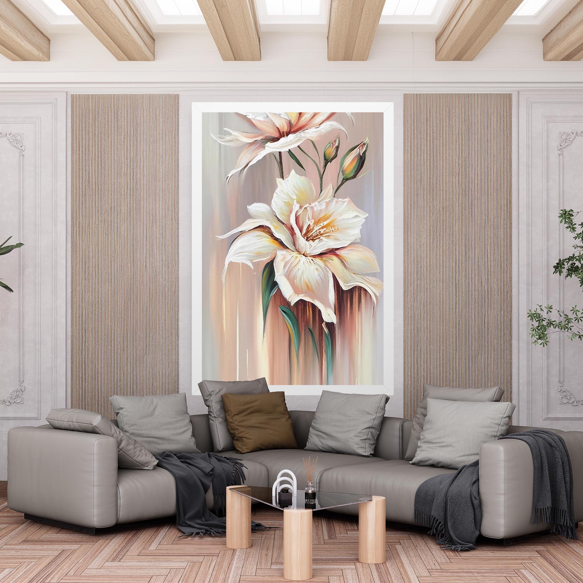 Leinwandbild Abstract Lily Painting mockup 6