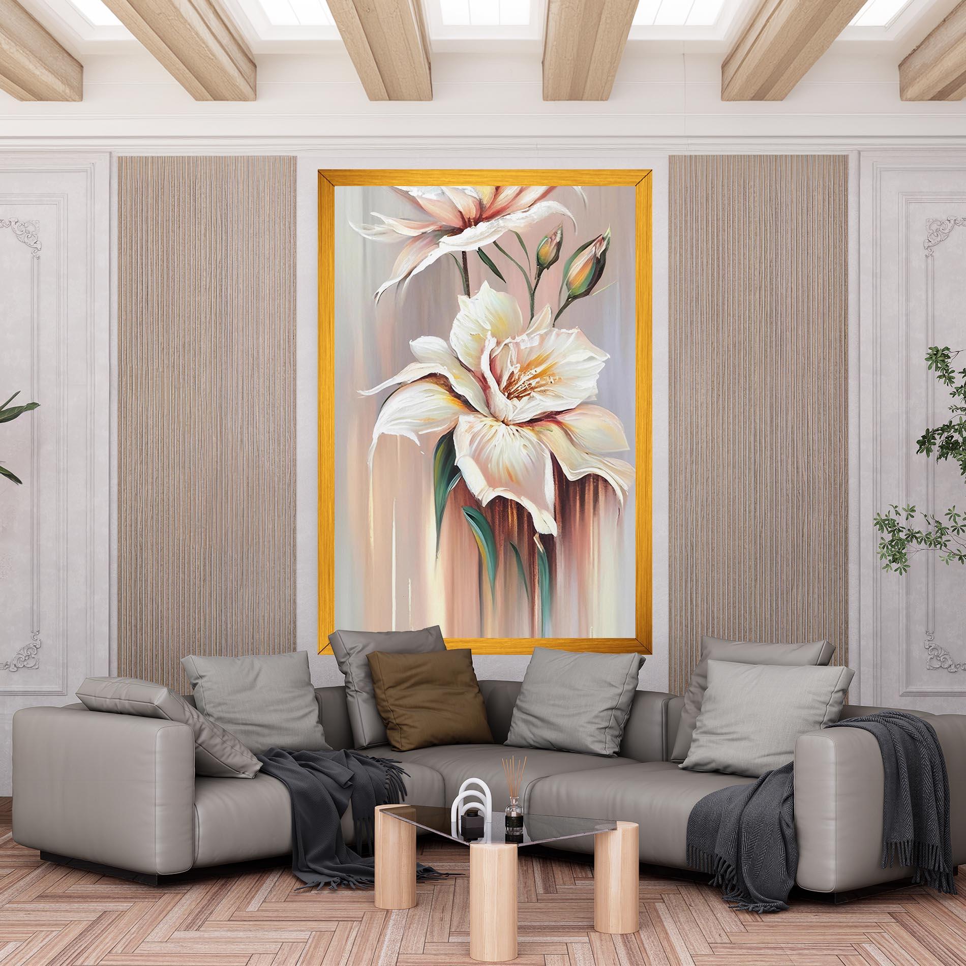 Leinwandbild Abstract Lily Painting mockup 6