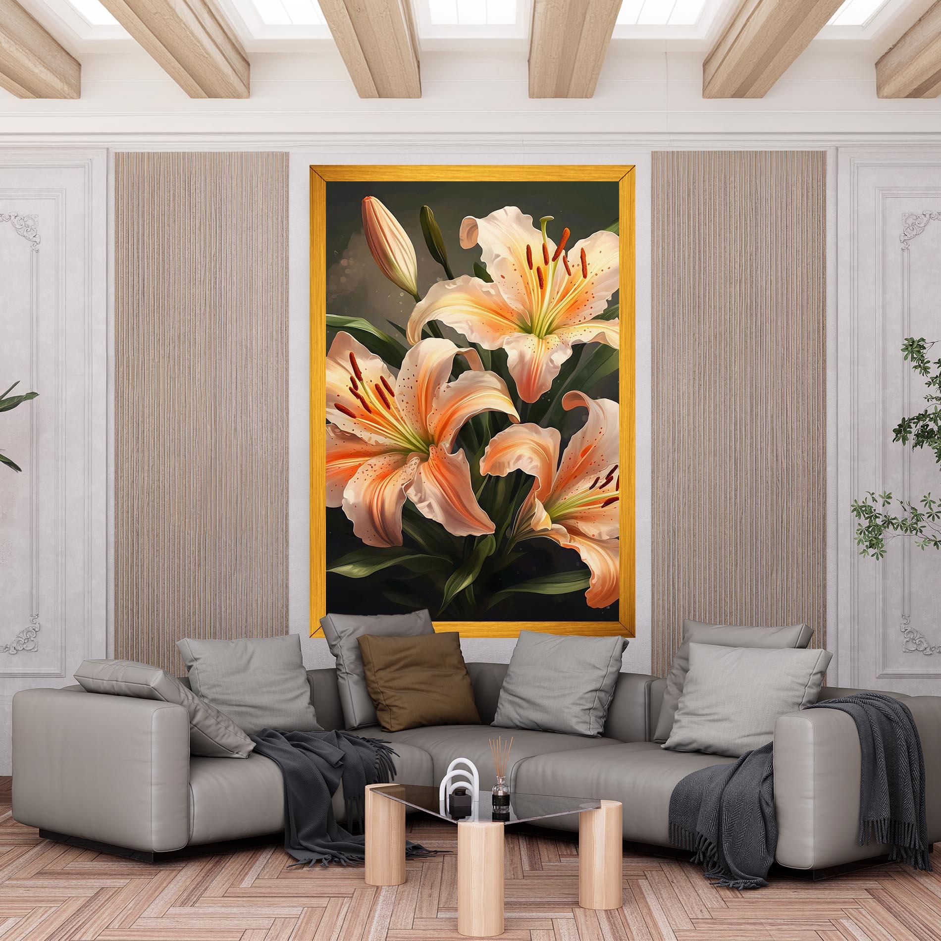 Leinwandbild Light Orange Lily mockup 6