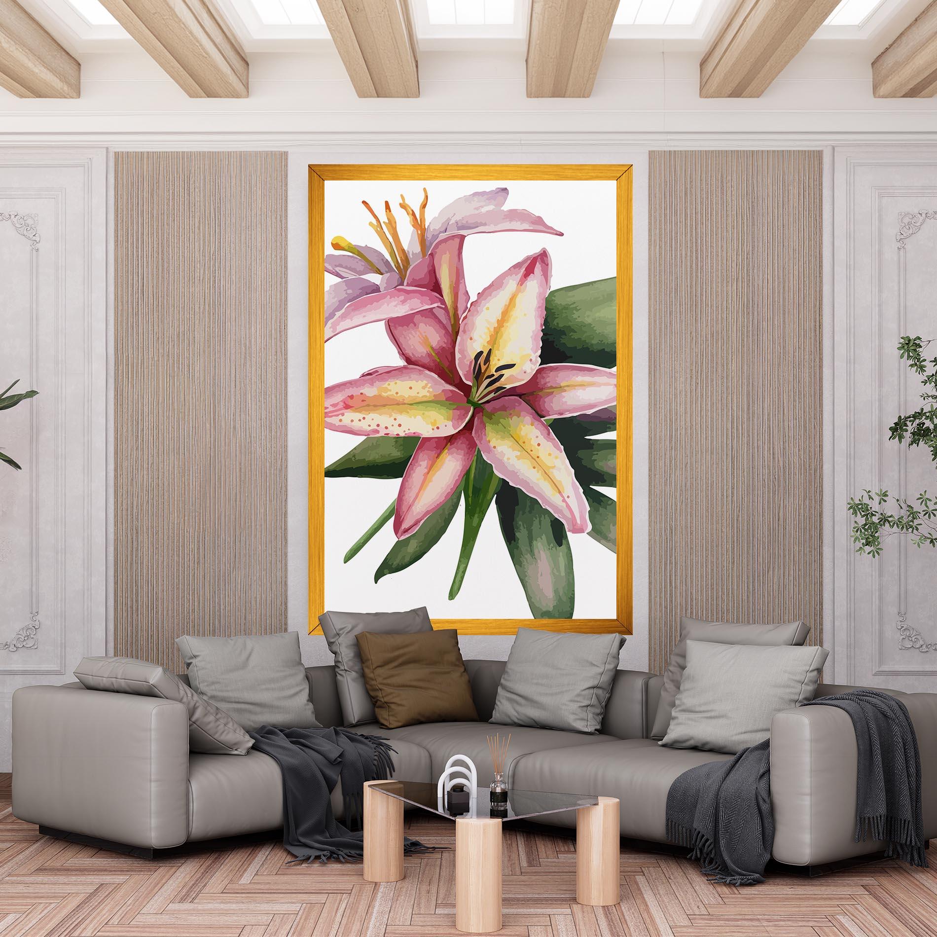 Leinwandbild Lily Pretty Pink mockup 6
