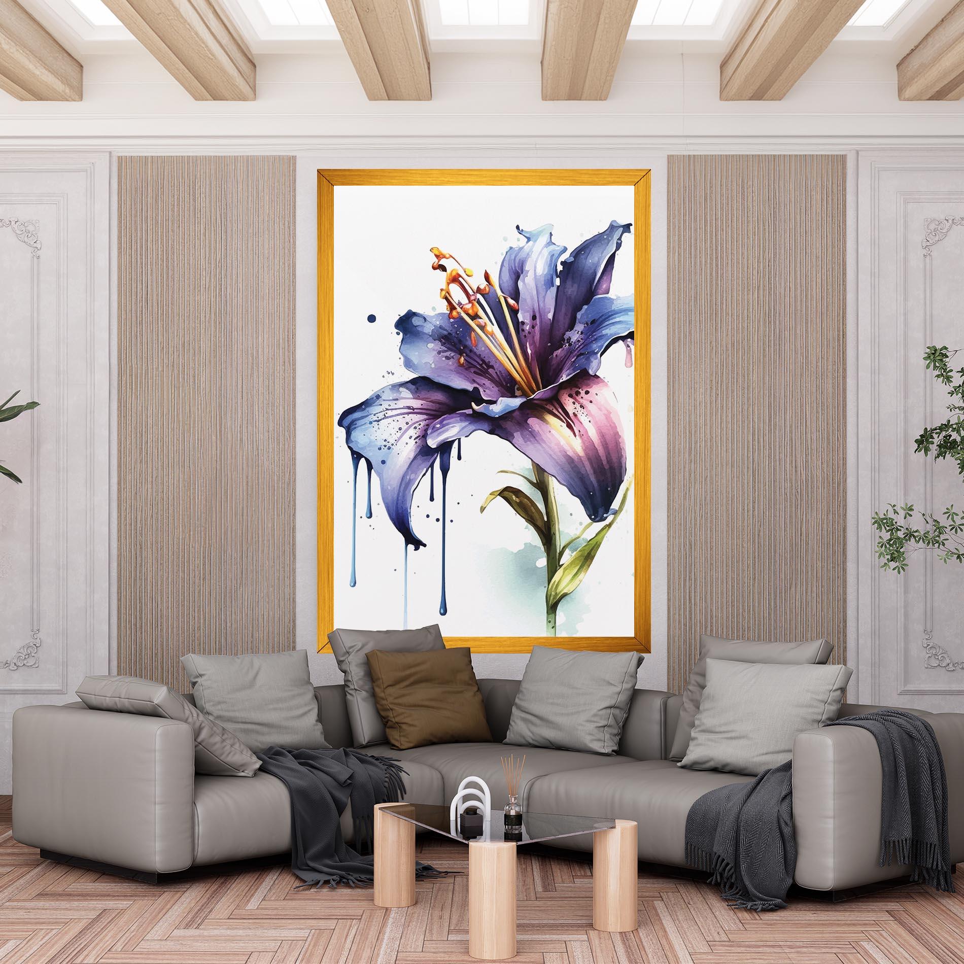 Leinwandbild Purple Orange Lily mockup 6