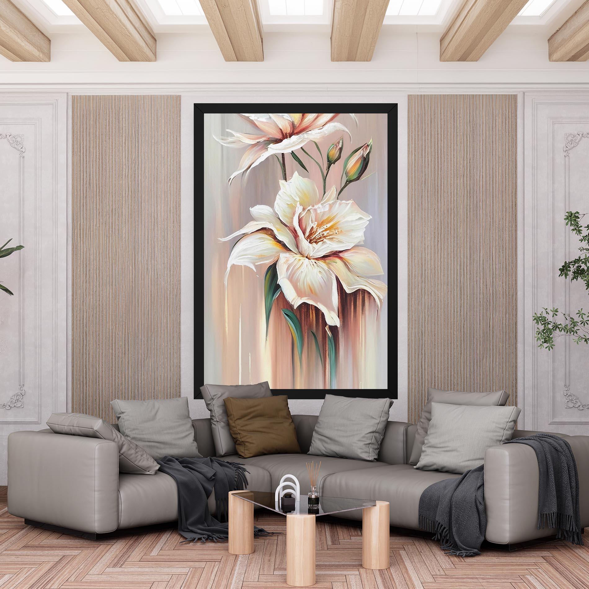 Leinwandbild Abstract Lily Painting mockup 6