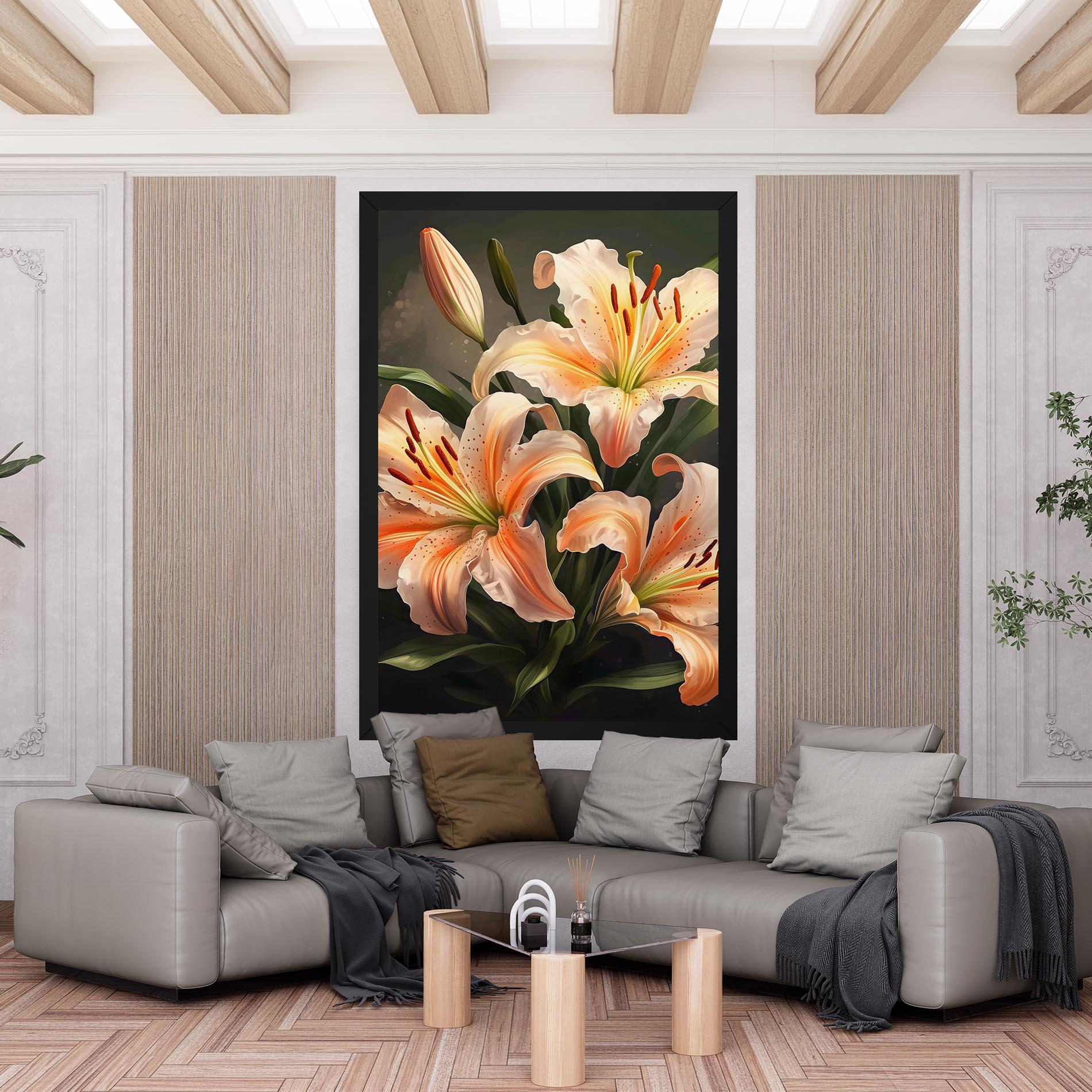 Leinwandbild Light Orange Lily mockup 6