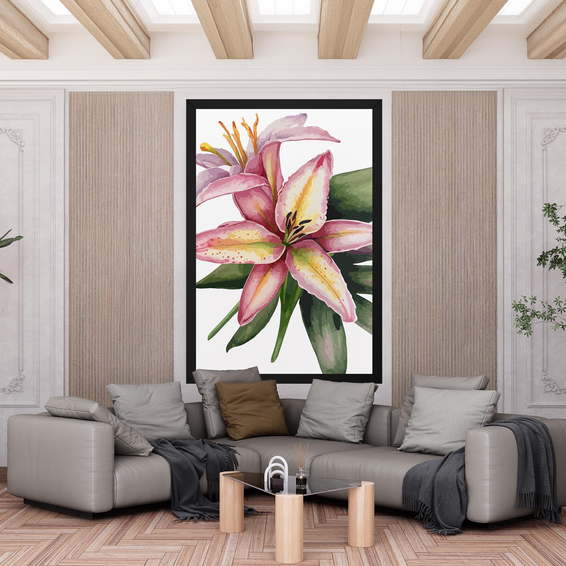 Leinwandbild Lily Pretty Pink mockup 6