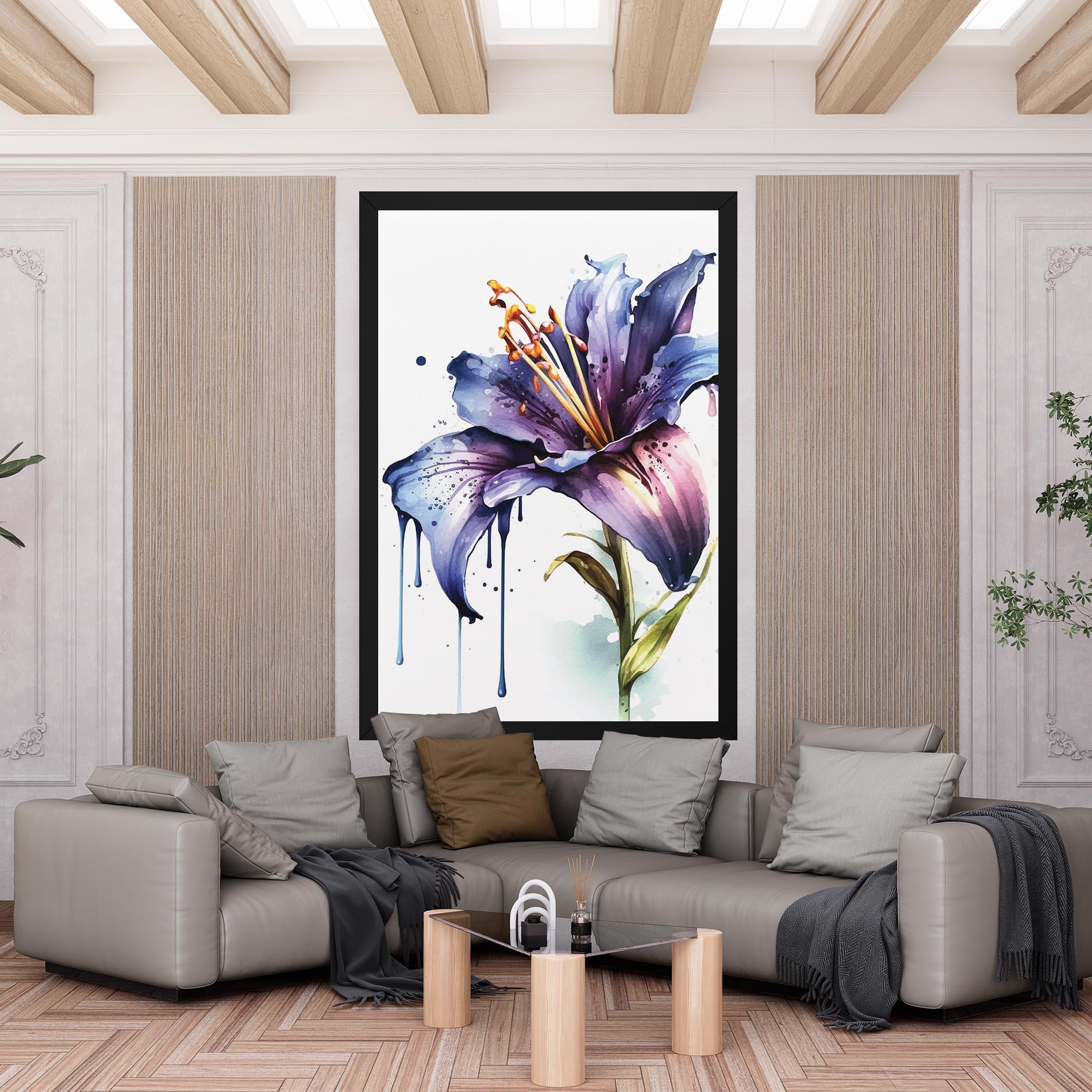 Leinwandbild Purple Orange Lily mockup 6