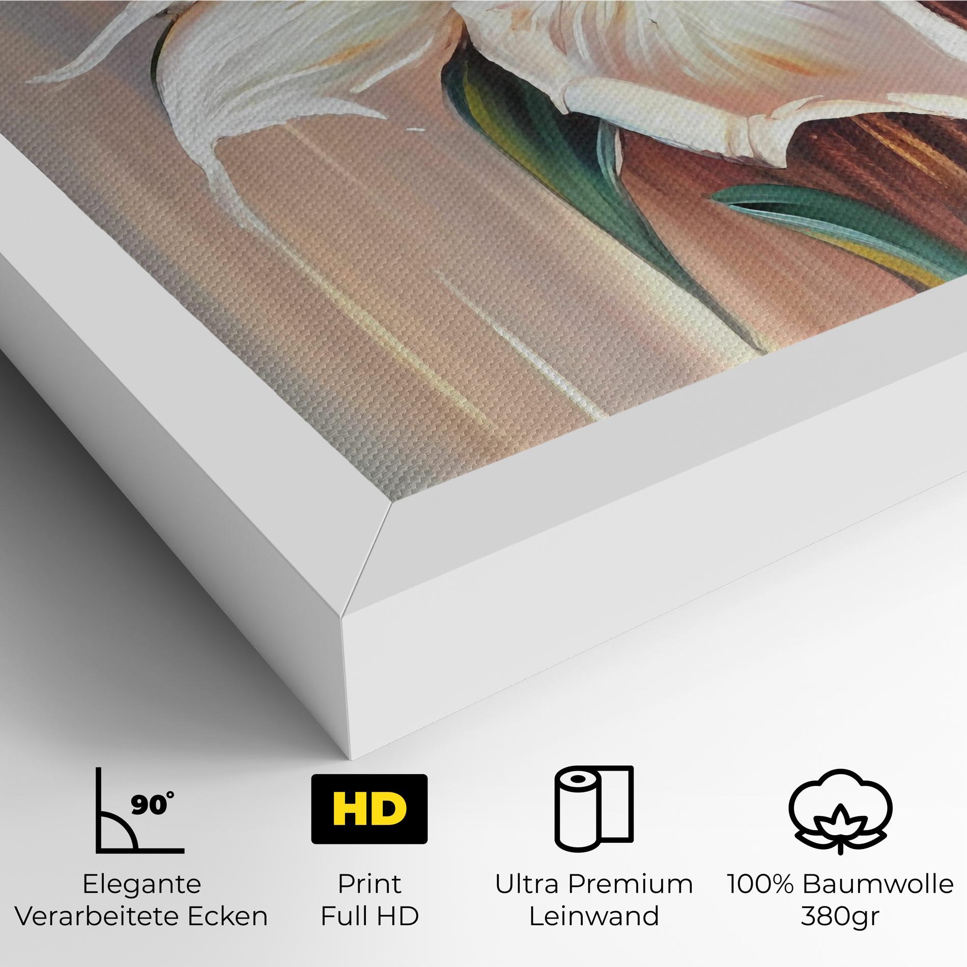 Leinwandbild Abstract Lily Painting mockup 4