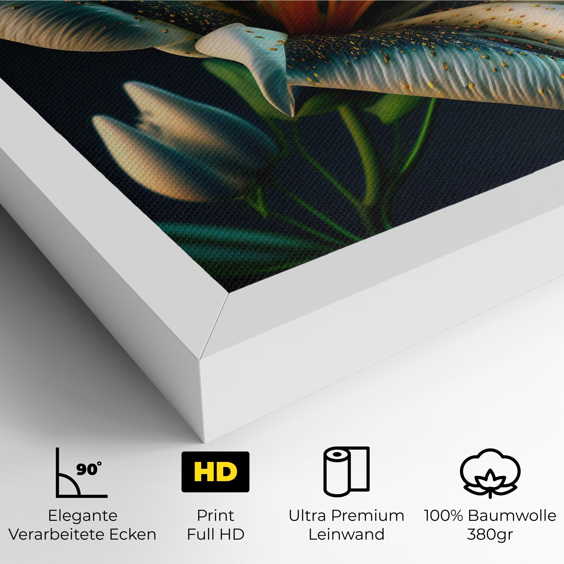 Leinwandbild Blue Grey Lily mockup 4