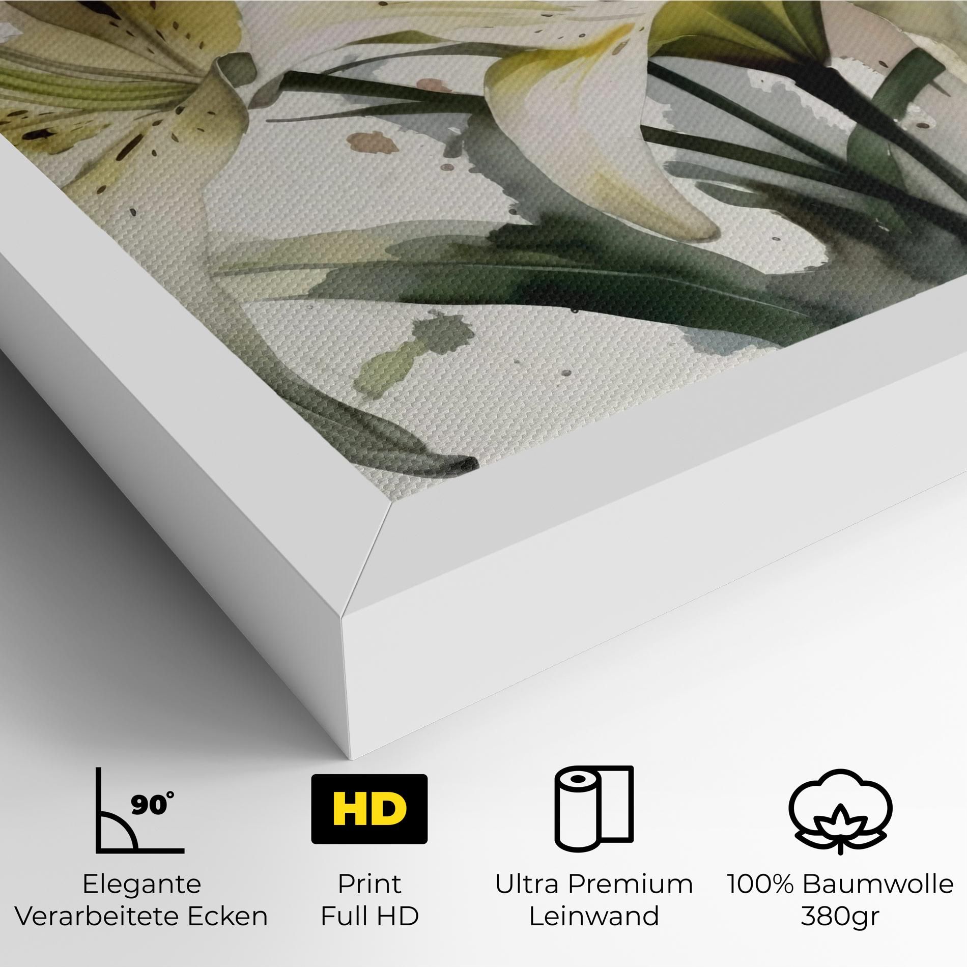 Cute White Lily Painting mockup 4
