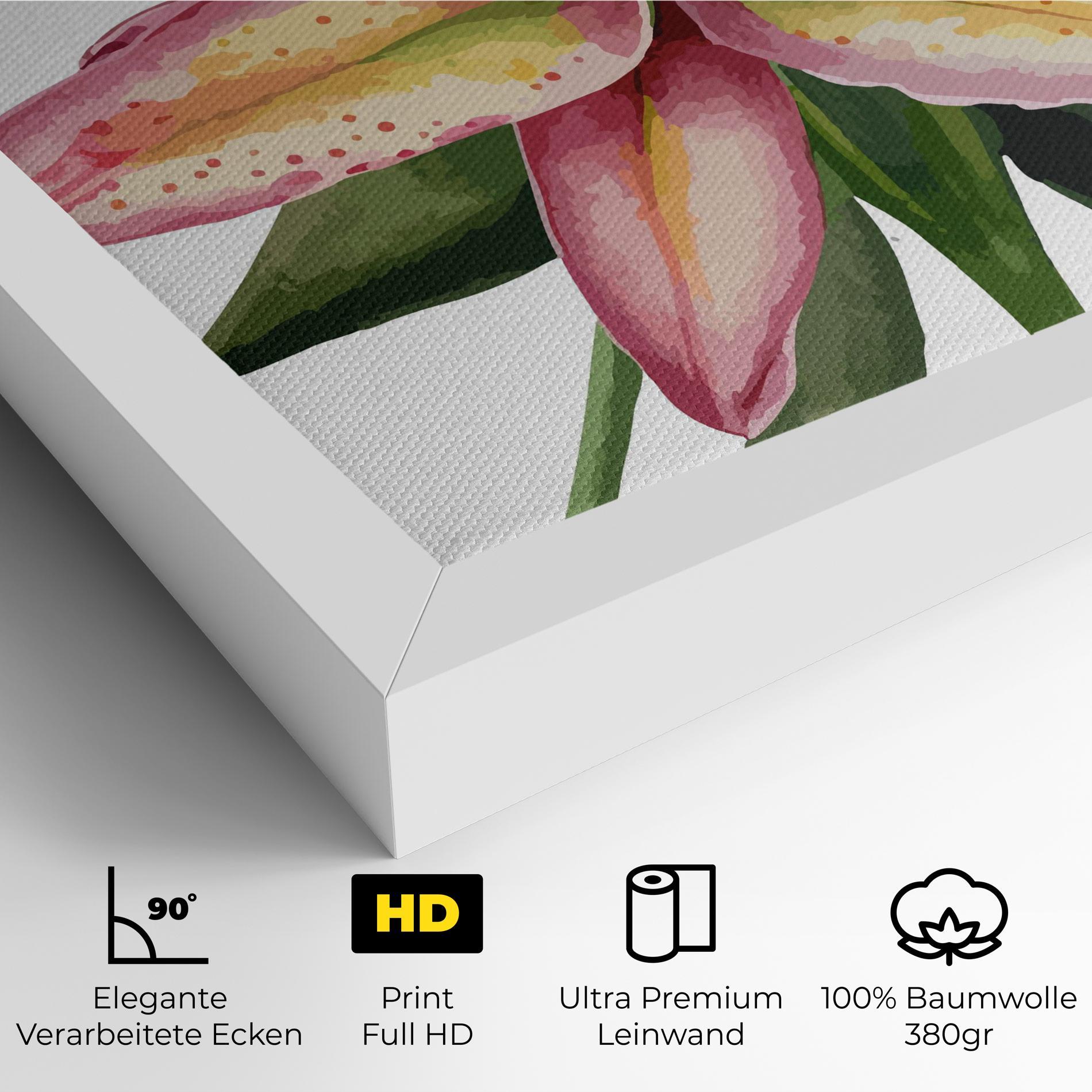 Leinwandbild Lily Pretty Pink mockup 4