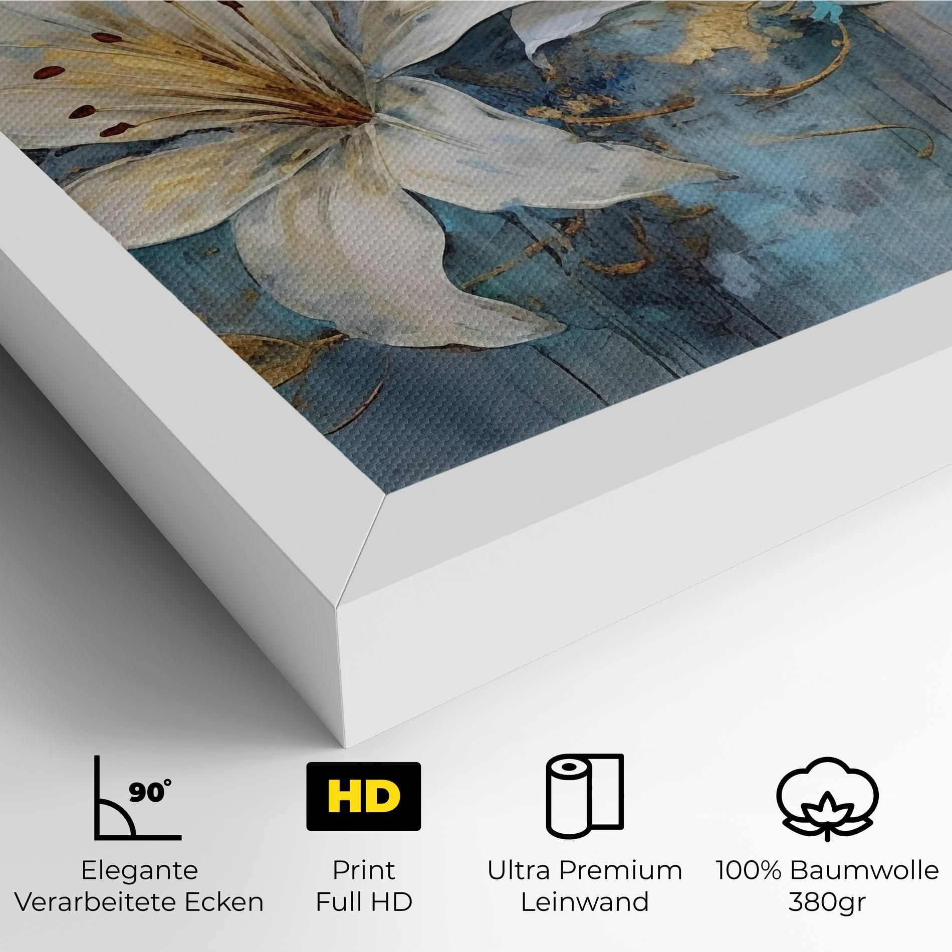 Lily With Gold Painting mockup 4