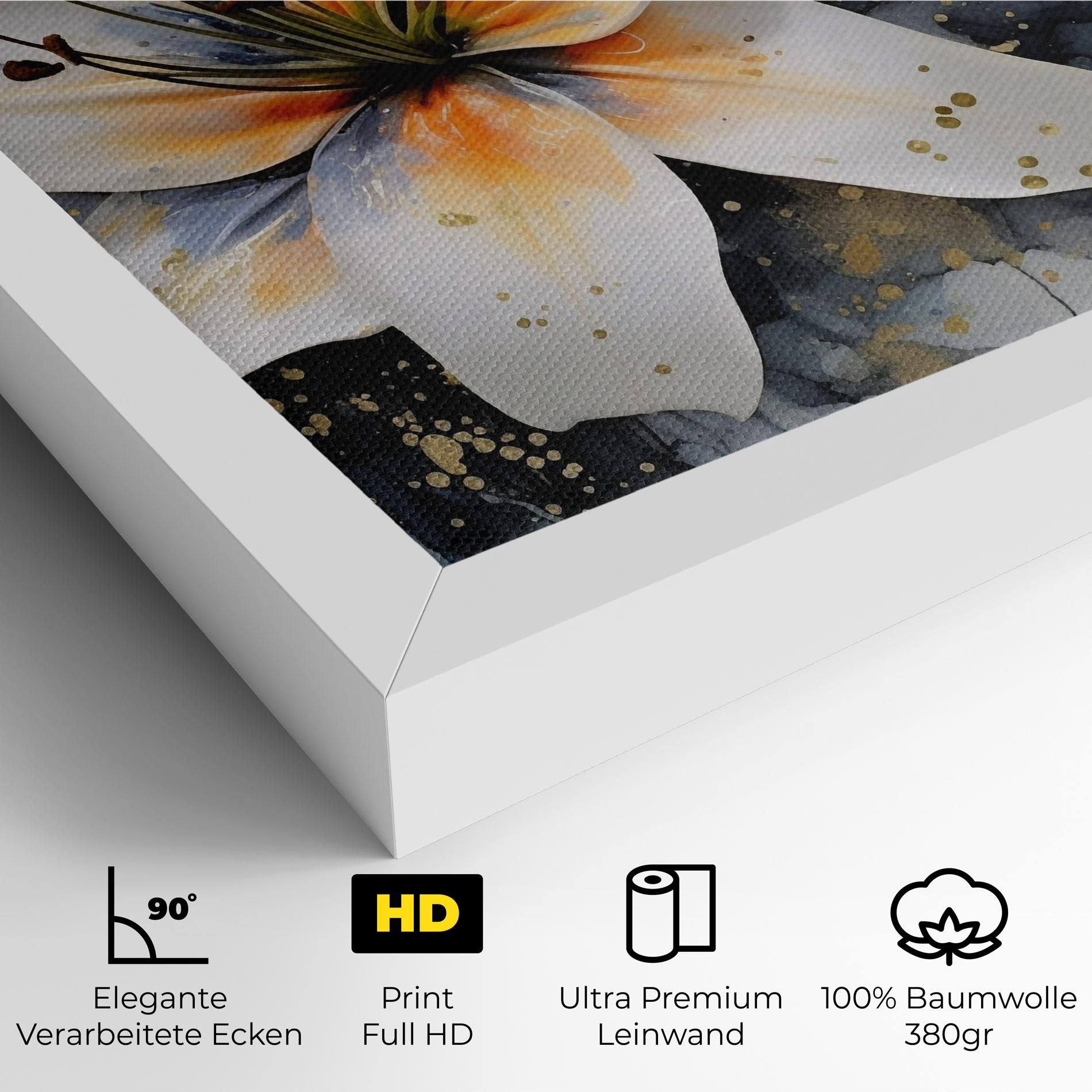 Lily With Orange Painting mockup 4