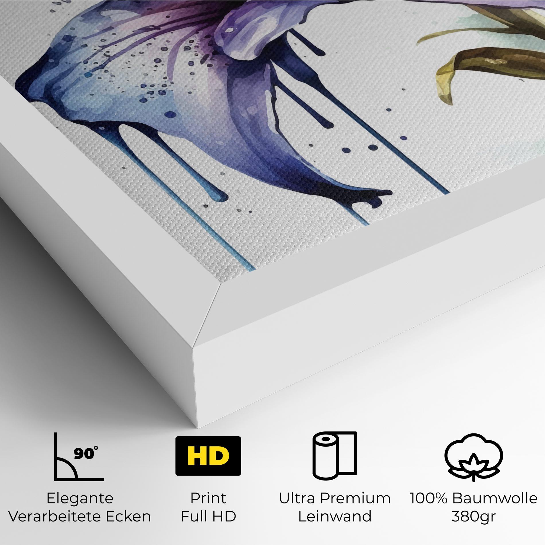 Leinwandbild Purple Orange Lily mockup 4