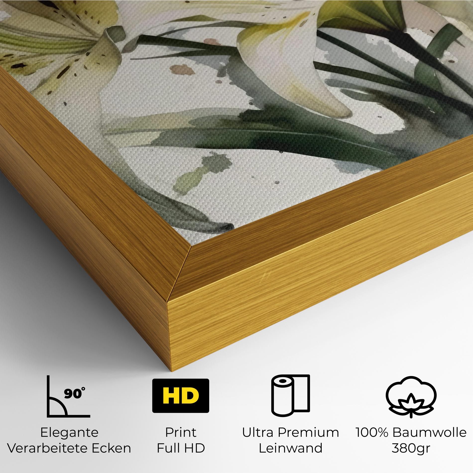 Cute White Lily Painting mockup 4