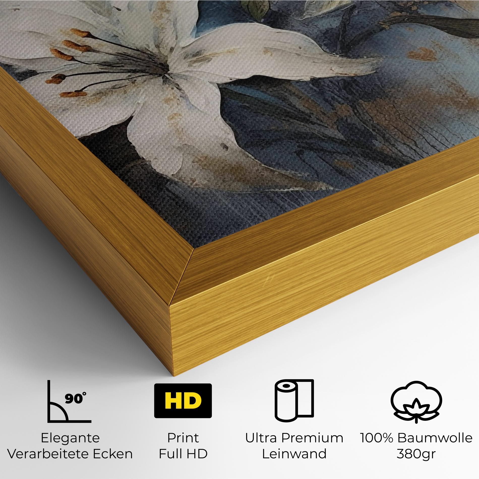 Gold Lily Painting mockup 4