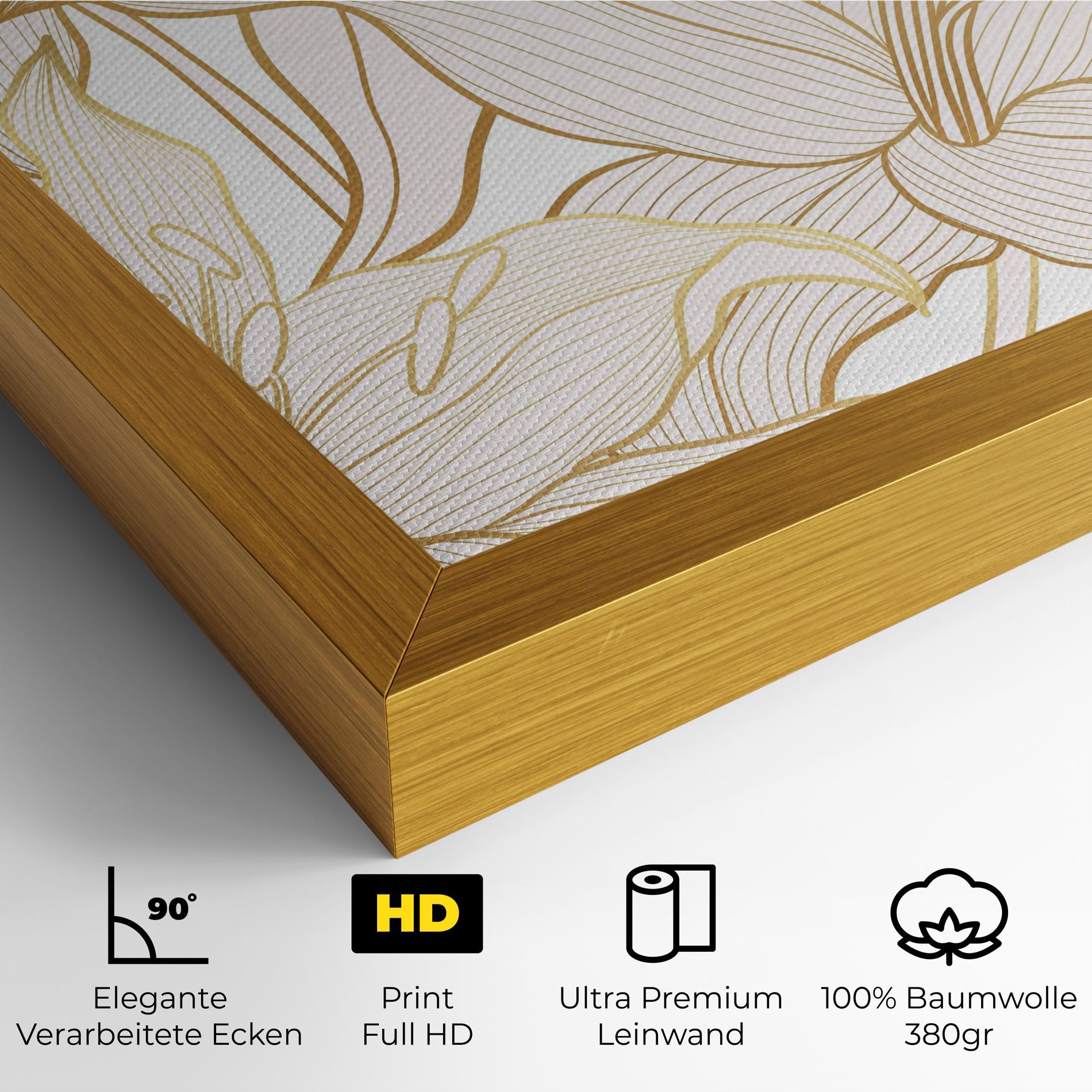 Leinwandbild Gold Lily mockup 4