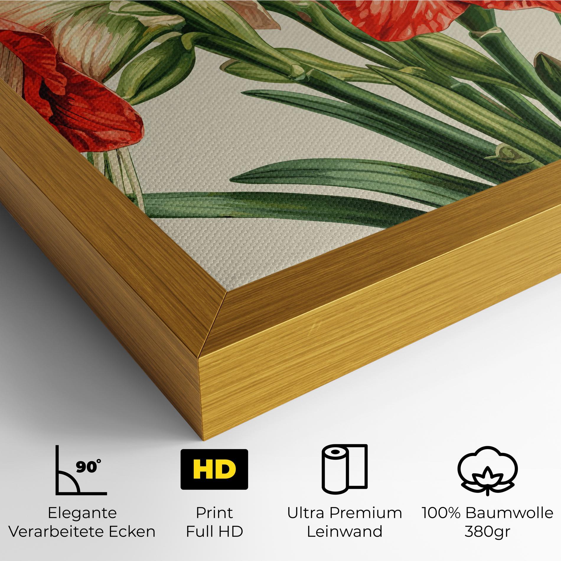 Leinwandbild Orange Cream Lily mockup 4