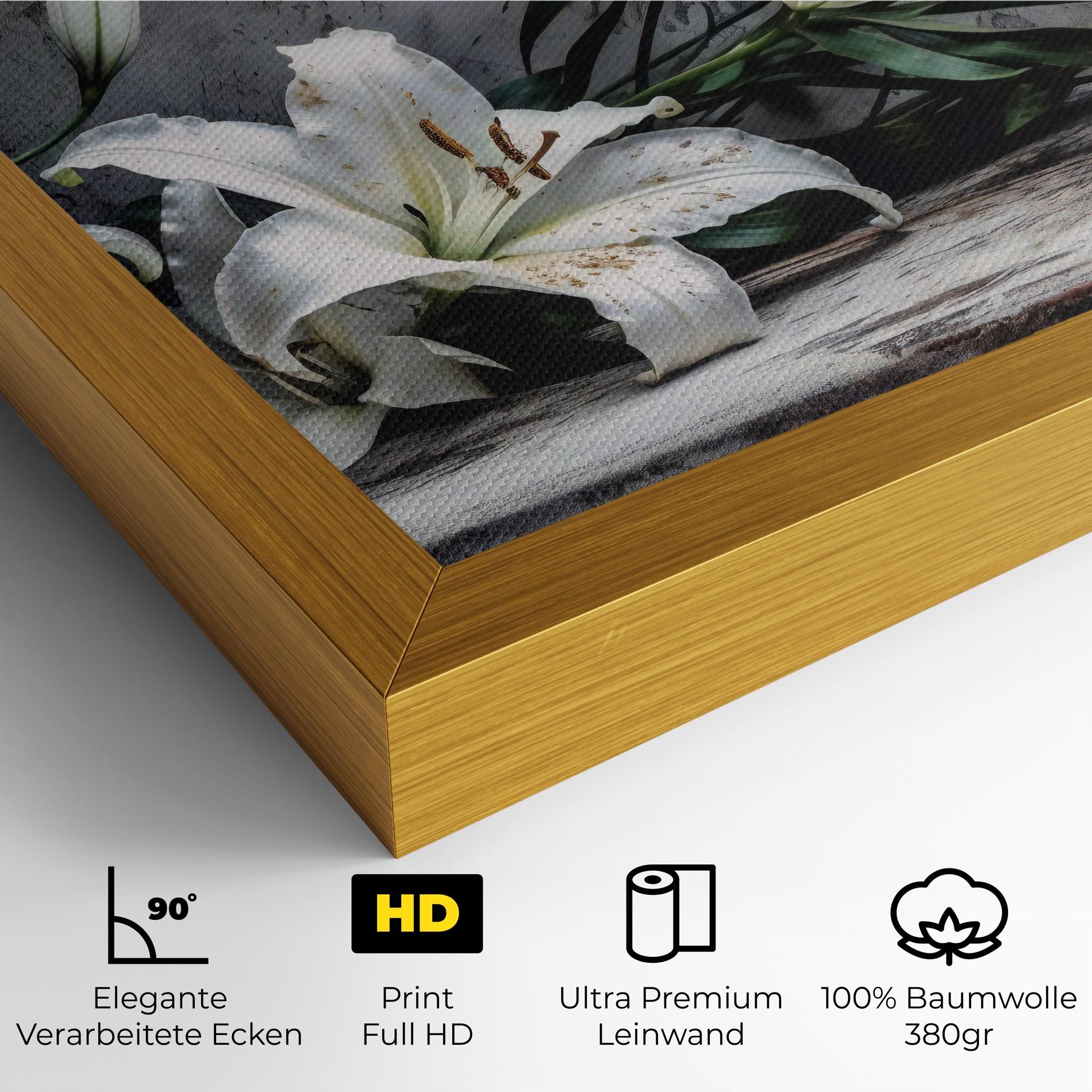 White Pretty Lily On Grey mockup 4