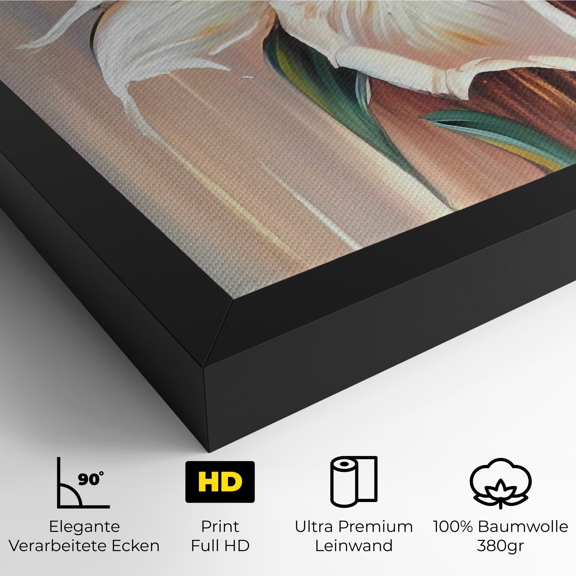 Leinwandbild Abstract Lily Painting mockup 4