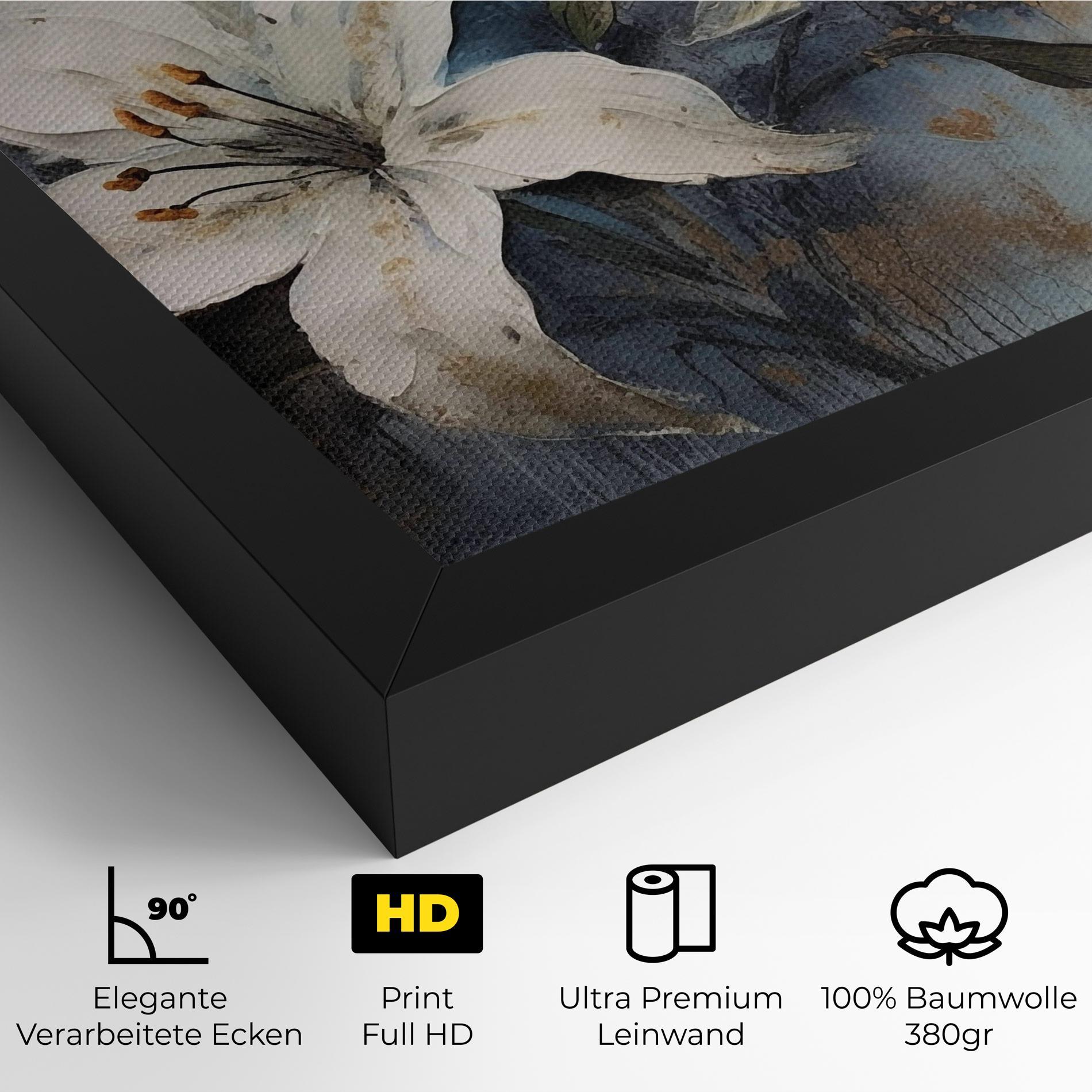Leinwandbild Gold Lily Painting mockup 4