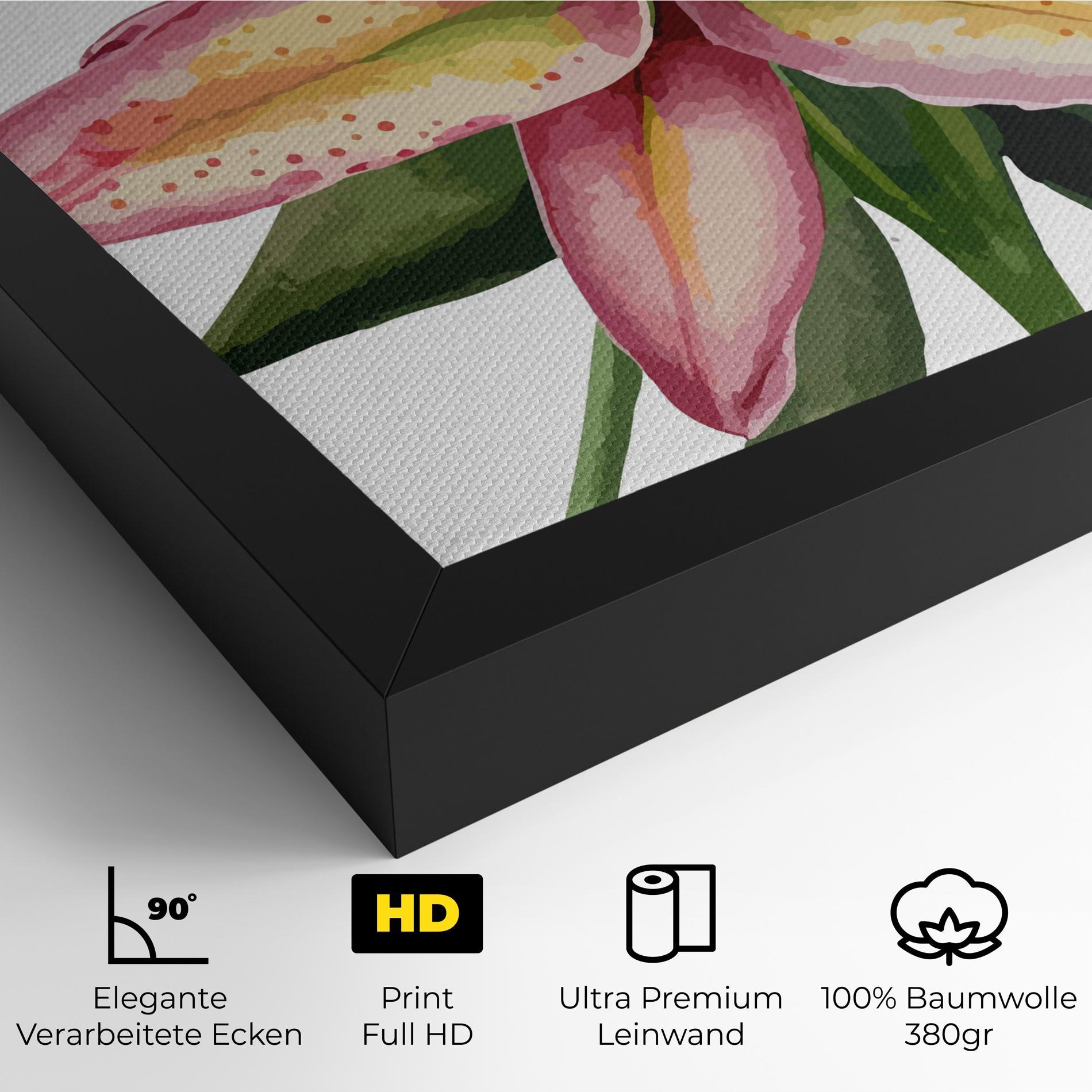 Leinwandbild Lily Pretty Pink mockup 4
