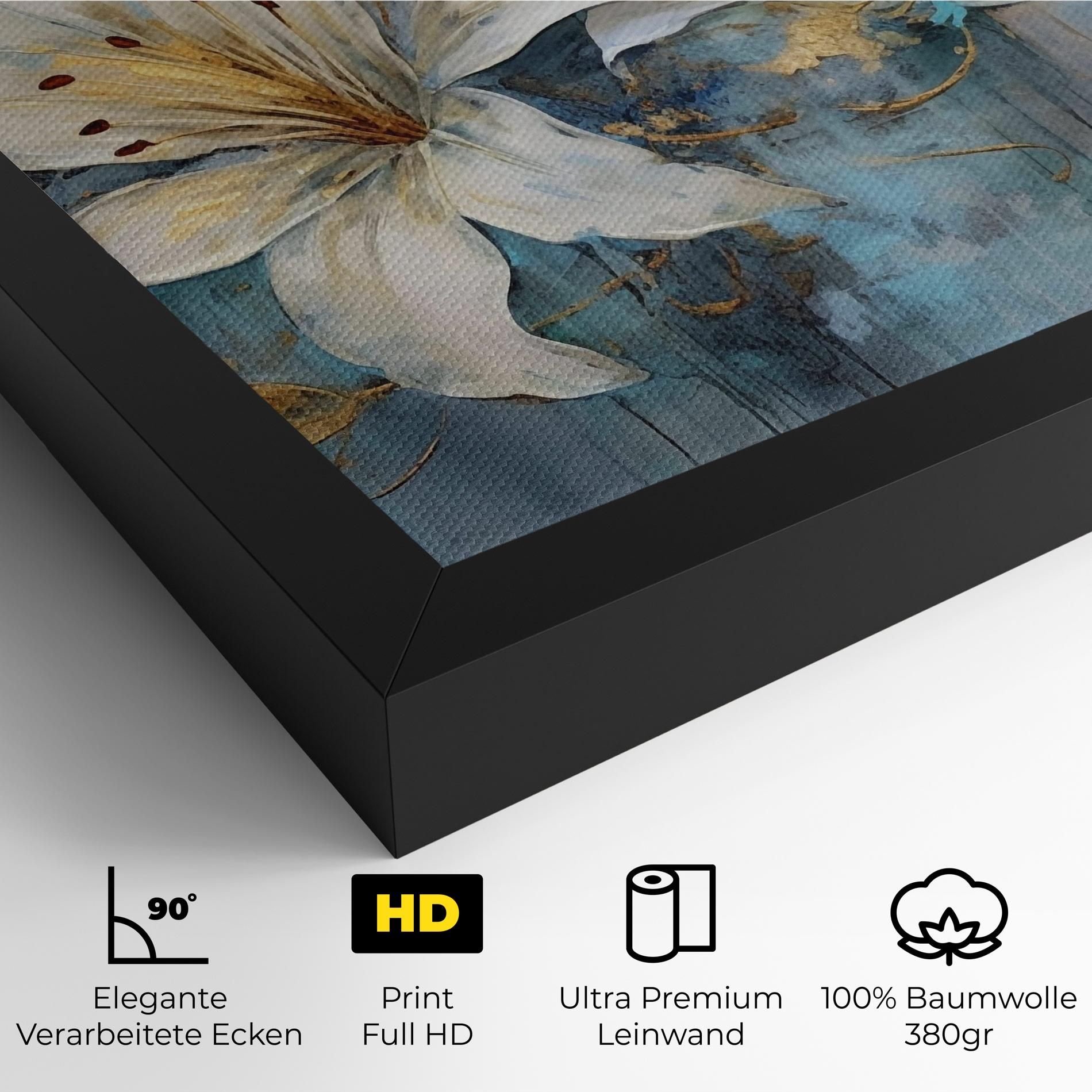 Lily With Gold Painting mockup 4