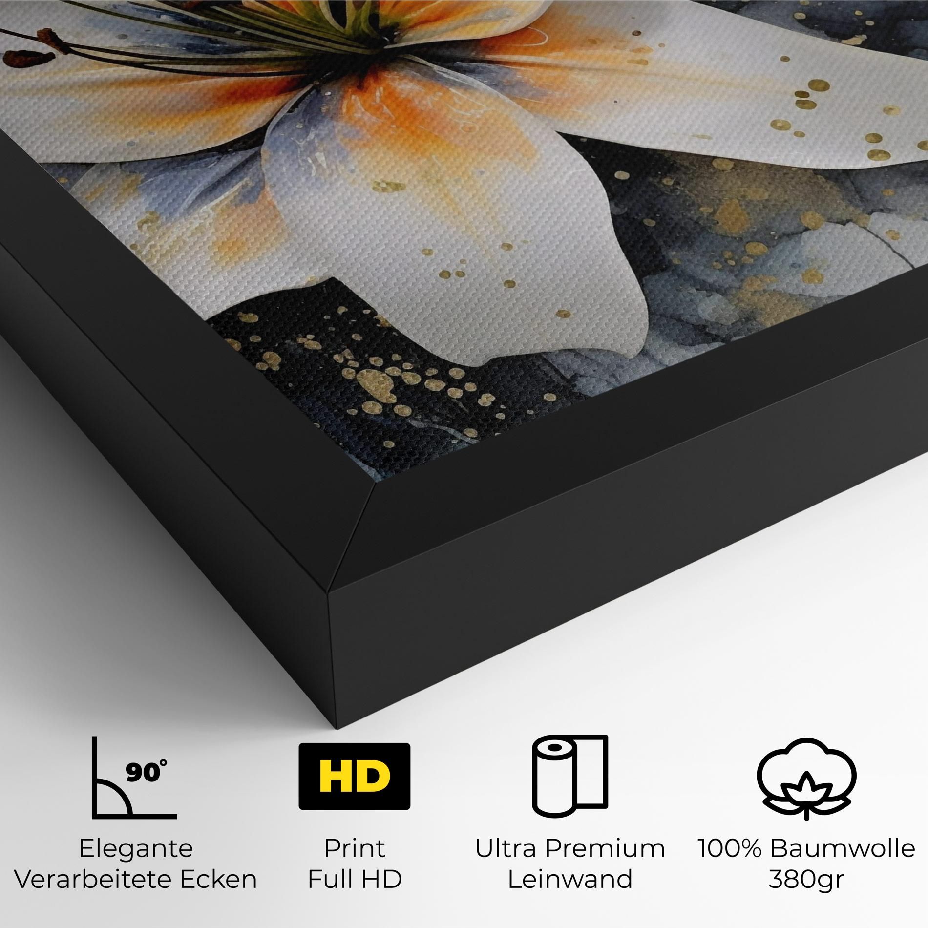 Lily With Orange Painting mockup 4