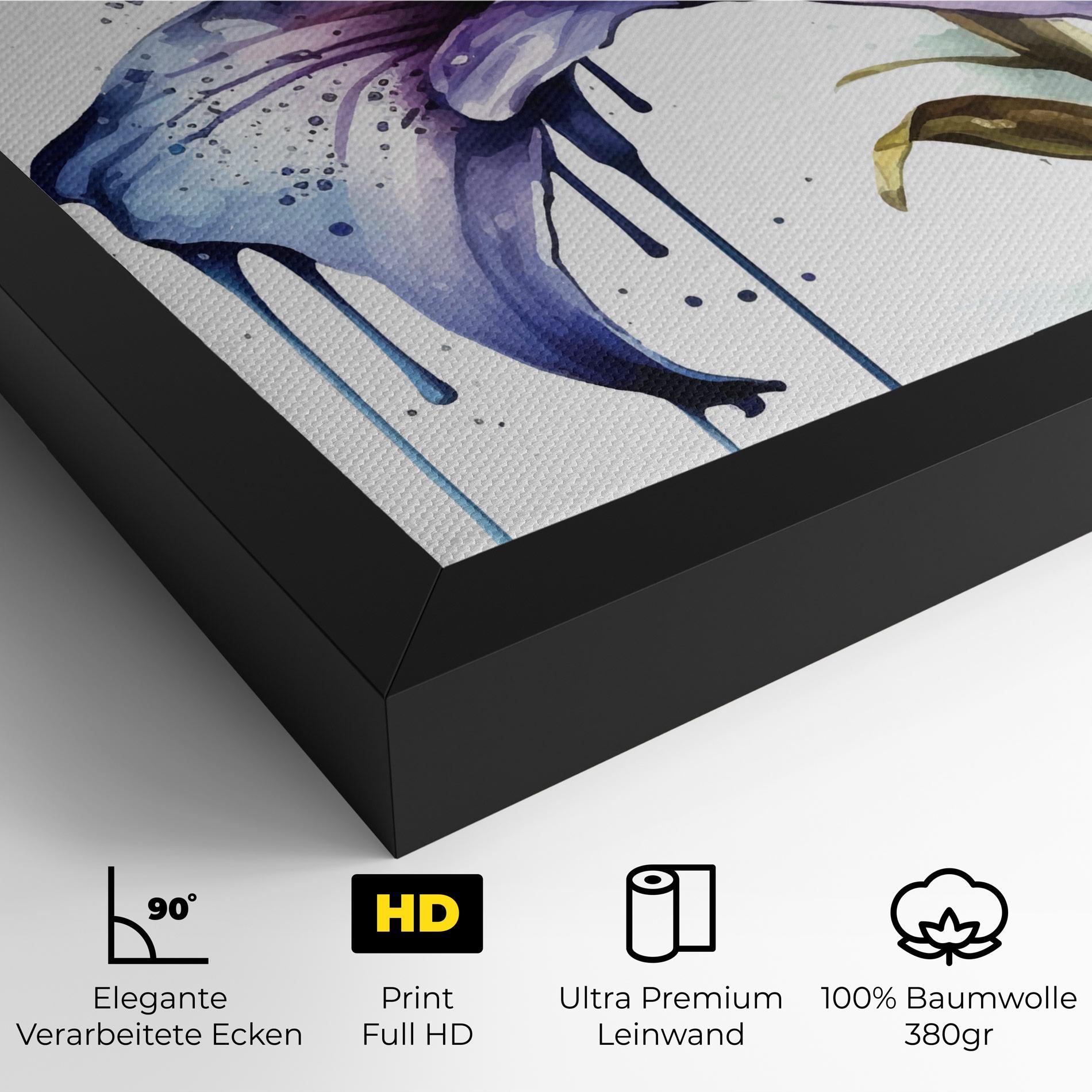 Leinwandbild Purple Orange Lily mockup 4