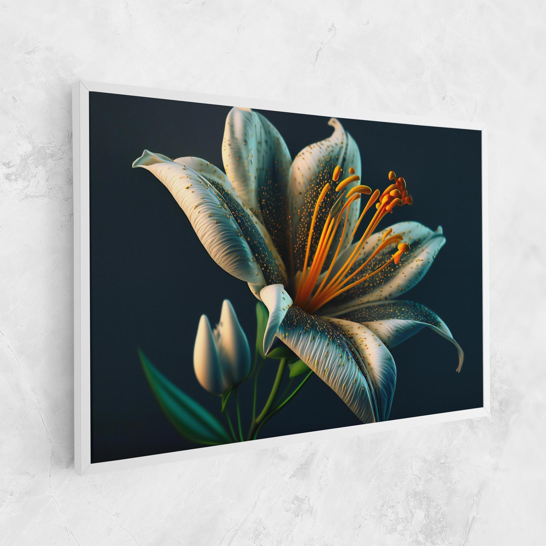 Leinwandbild Blue Grey Lily mockup 1