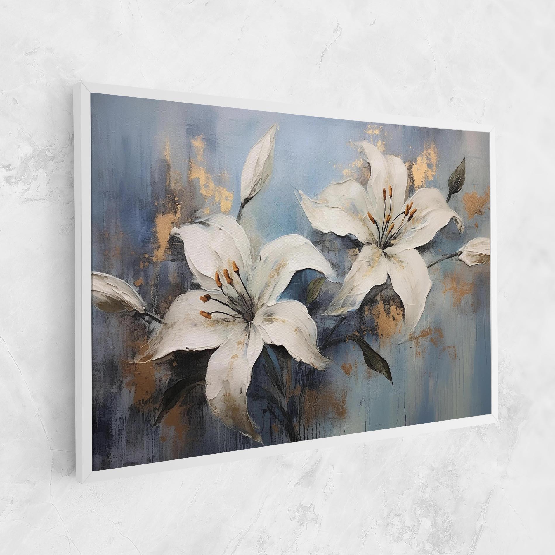Leinwandbild Gold Lily Painting mockup 1