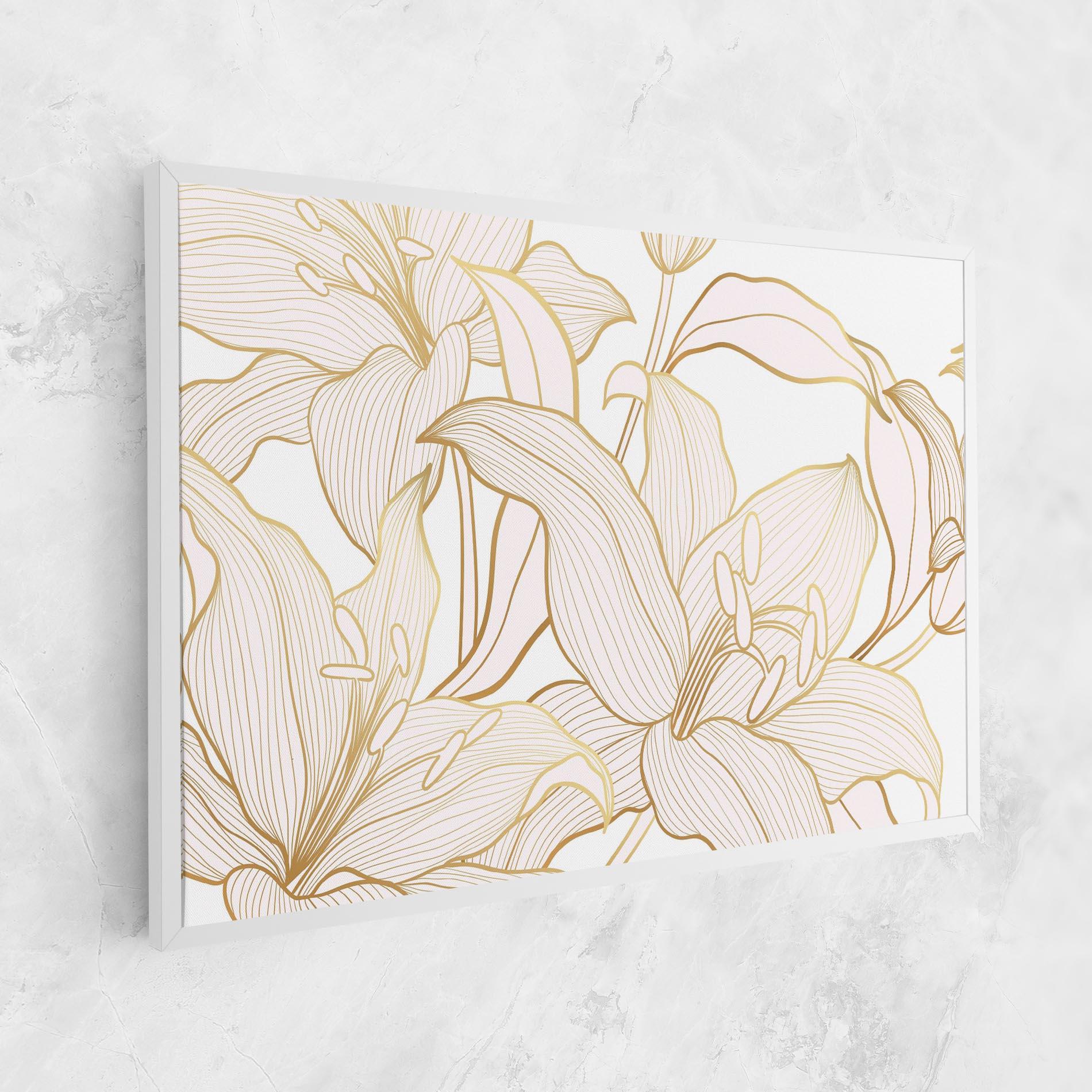 Leinwandbild Gold Lily mockup 1