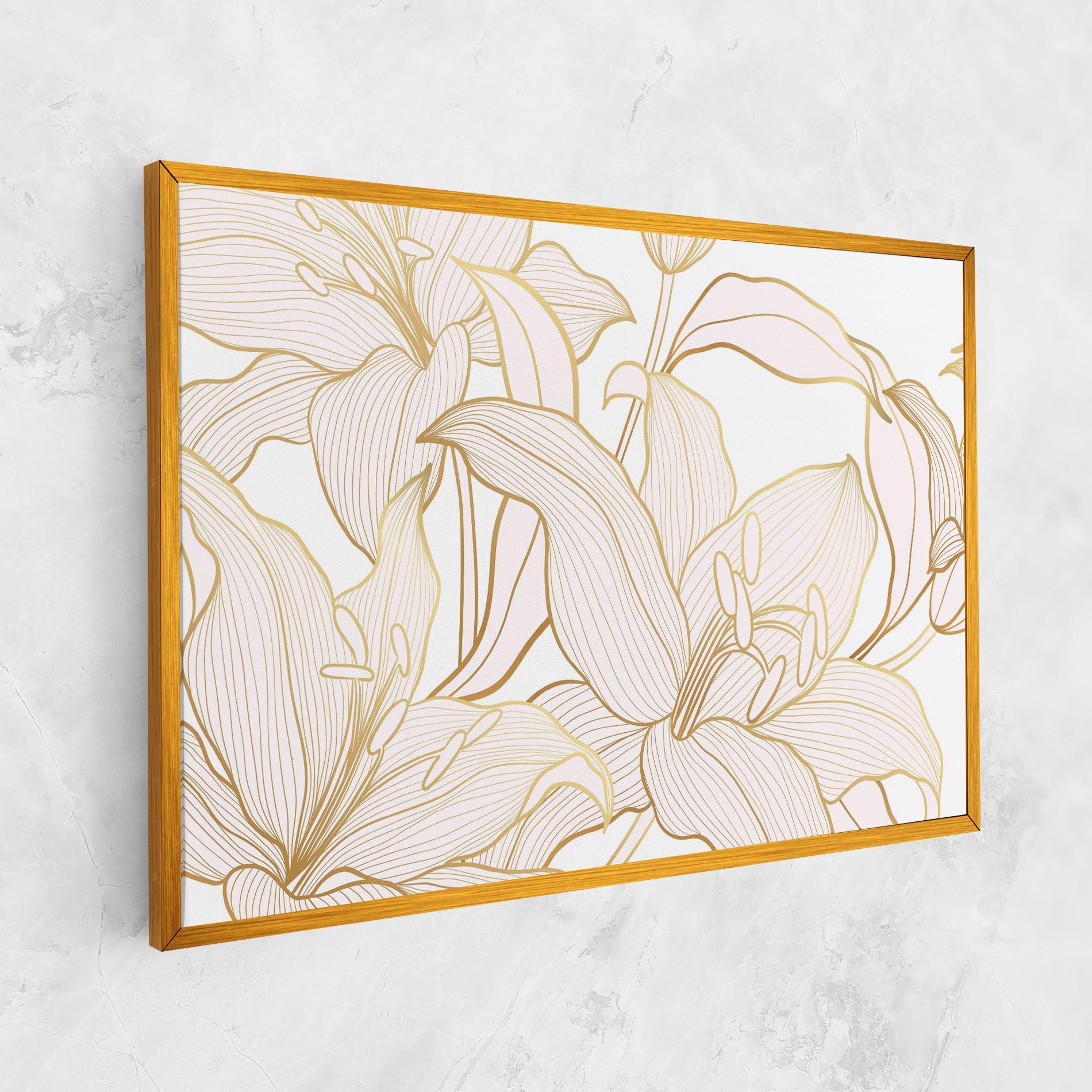 Leinwandbild Gold Lily mockup 1