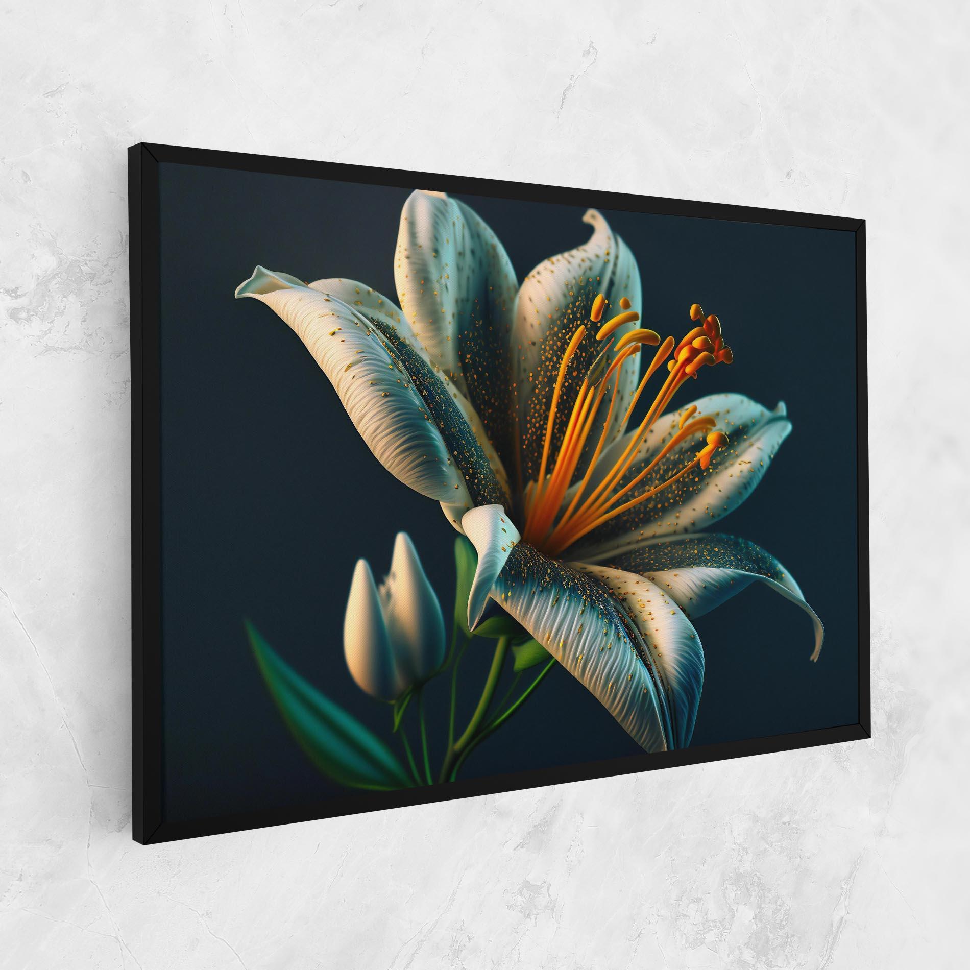 Leinwandbild Blue Grey Lily mockup 1