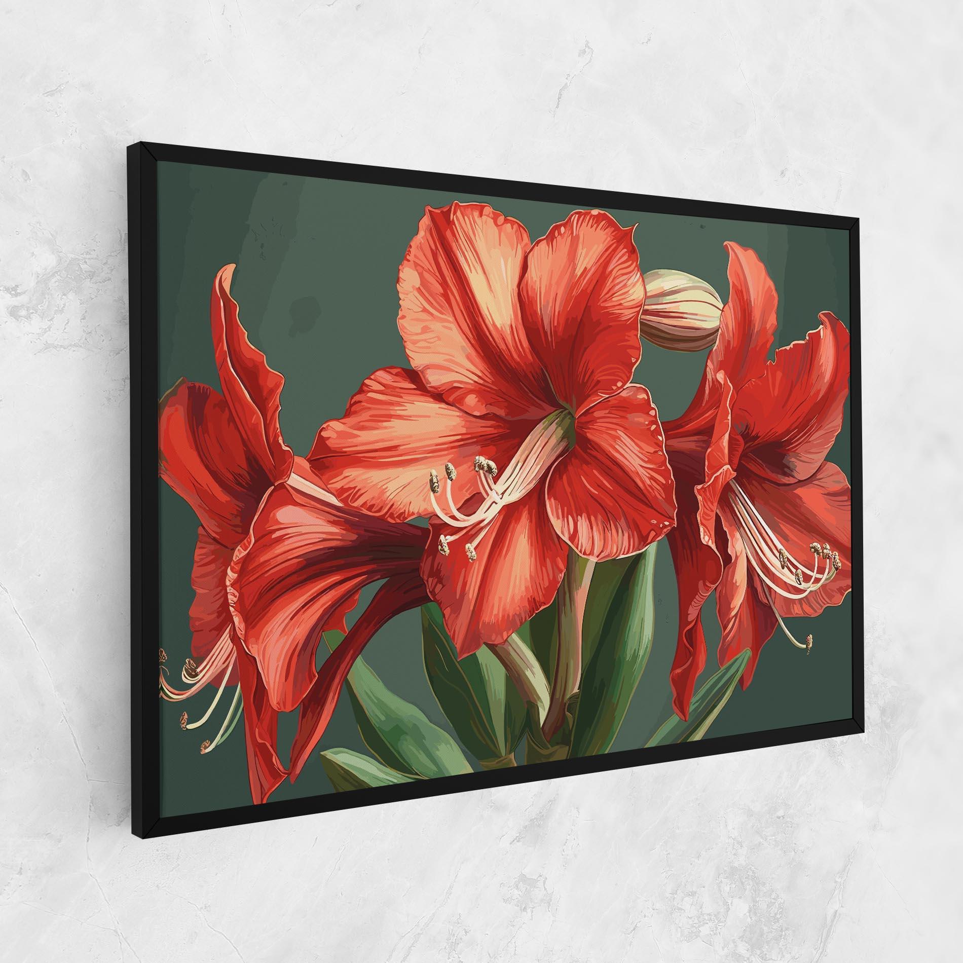 Leinwandbild Lily Orange Art mockup 1