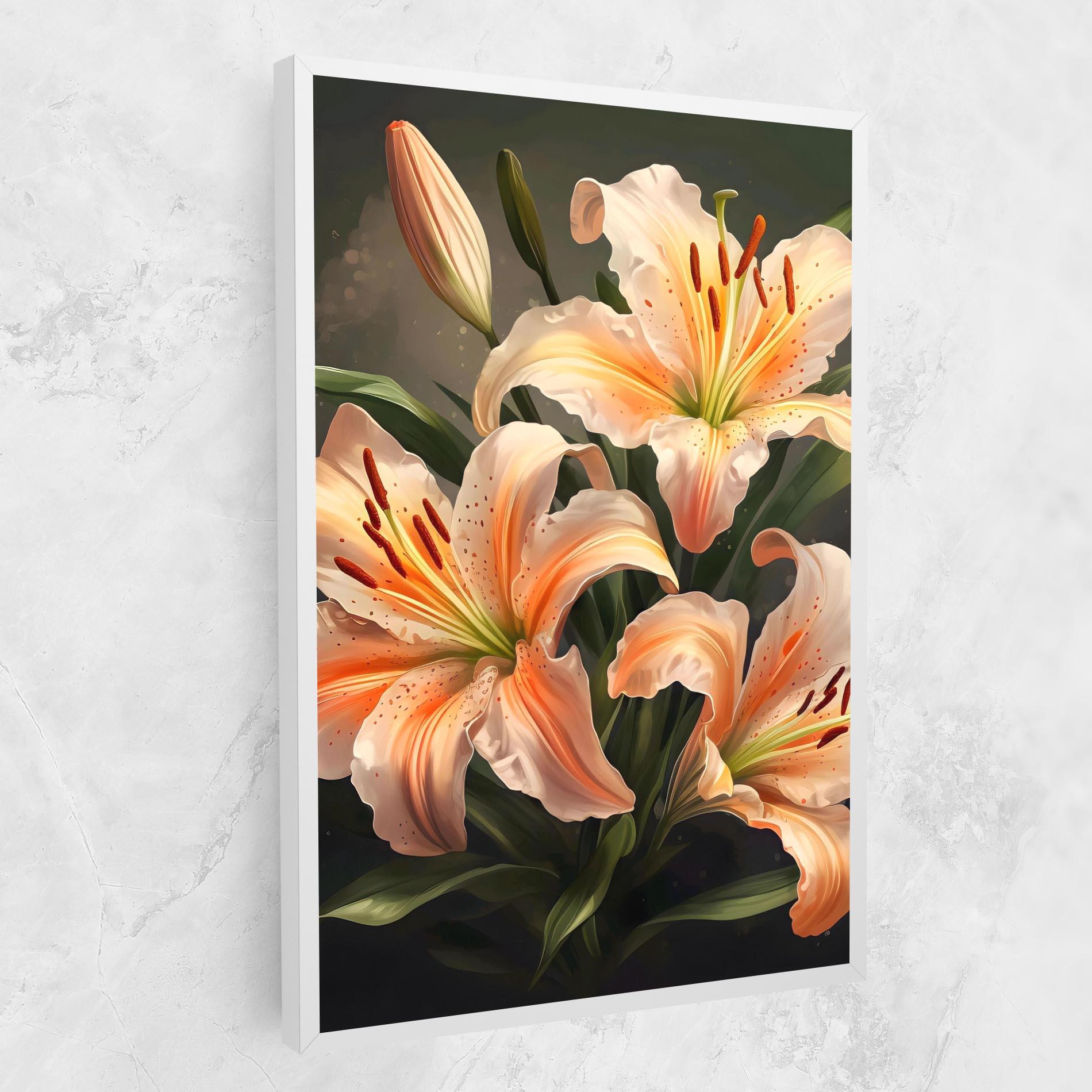 Leinwandbild Light Orange Lily mockup 1