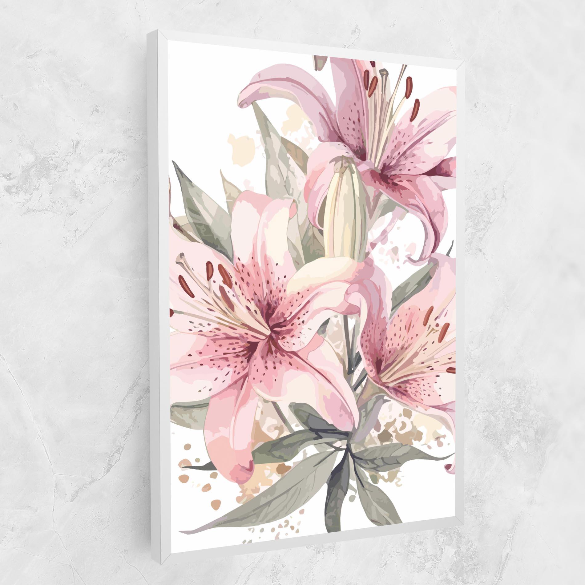 Leinwandbild Light Pink Lily Art mockup 1