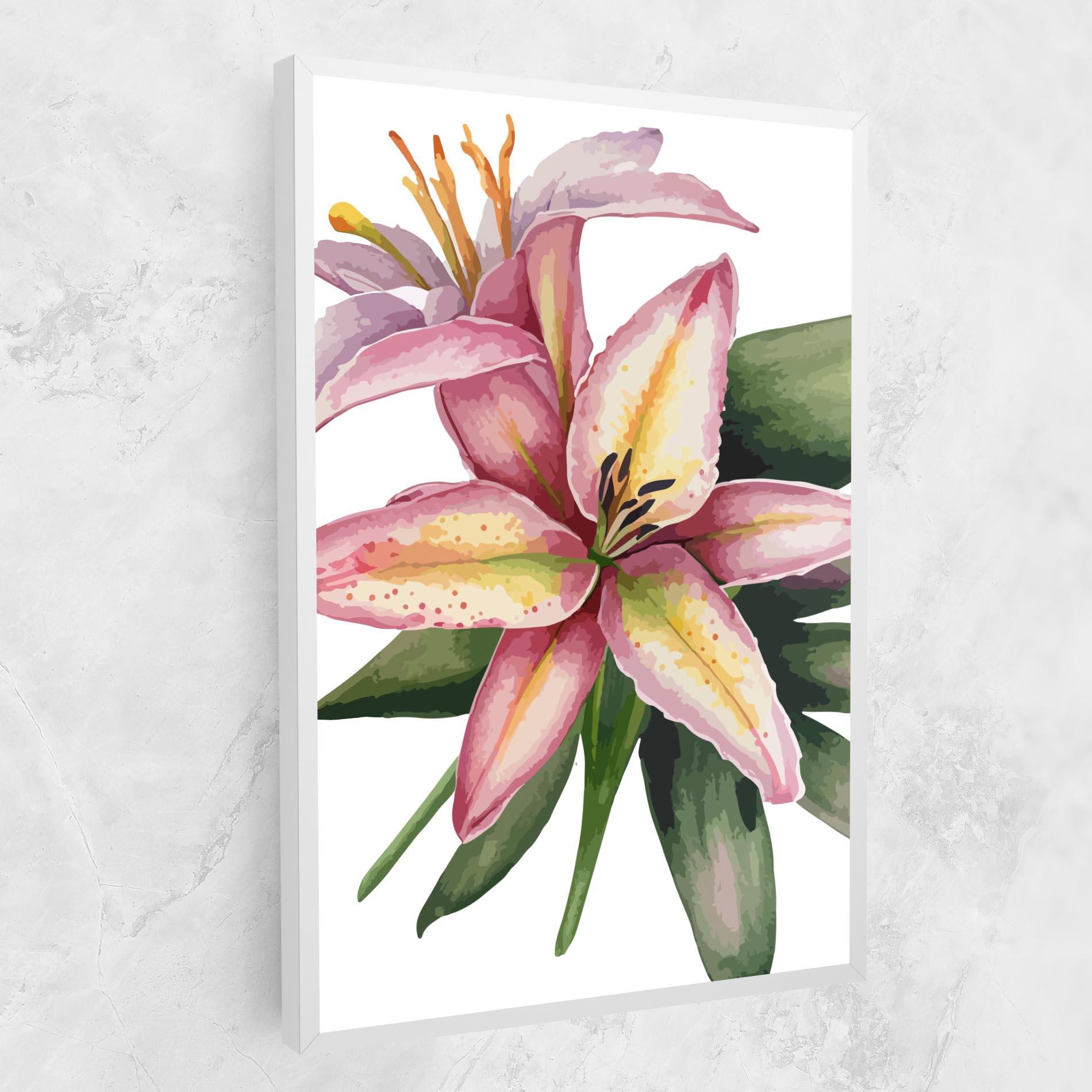Leinwandbild Lily Pretty Pink mockup 1