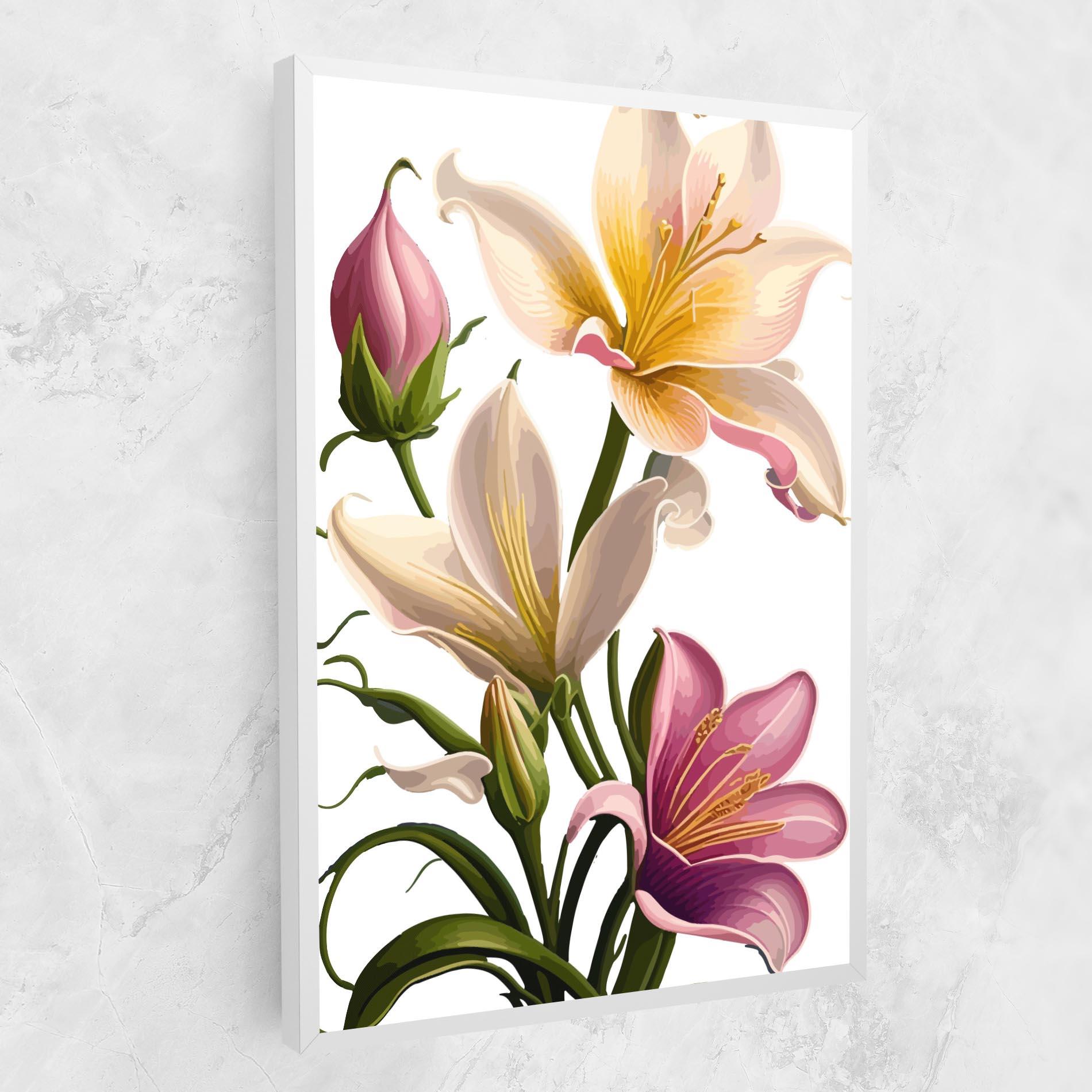 Leinwandbild Purple White Lily mockup 1