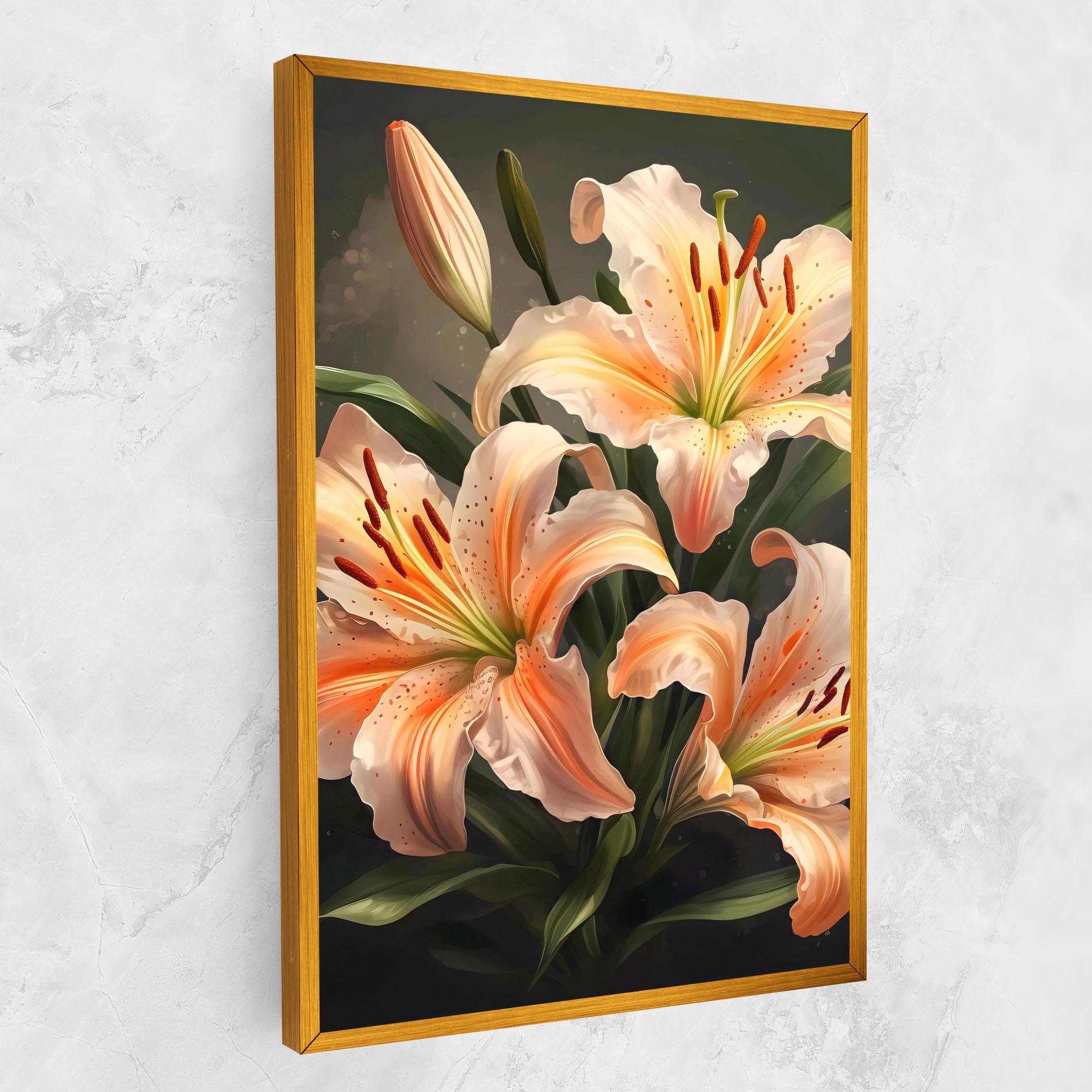 Leinwandbild Light Orange Lily mockup 1
