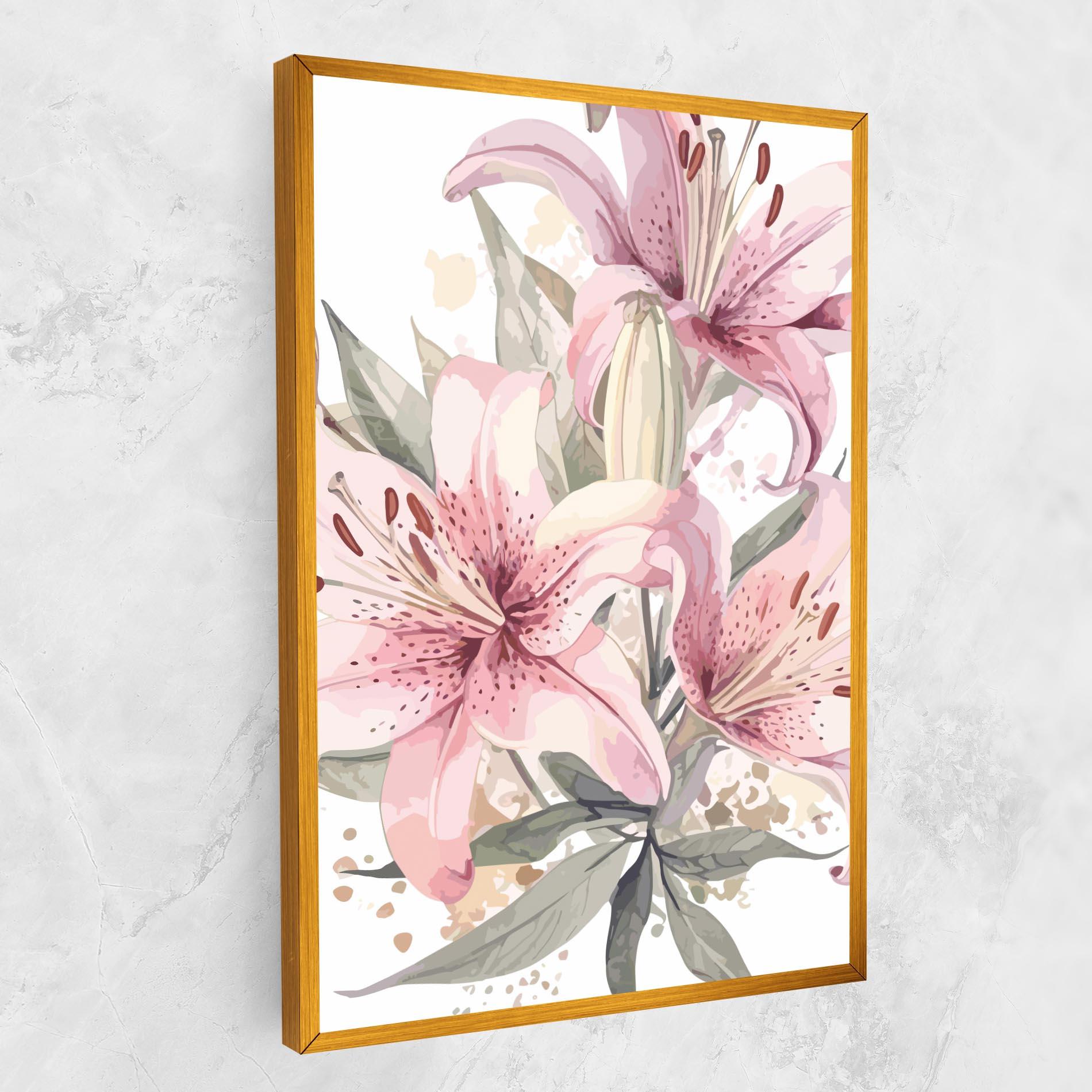 Leinwandbild Light Pink Lily Art mockup 1