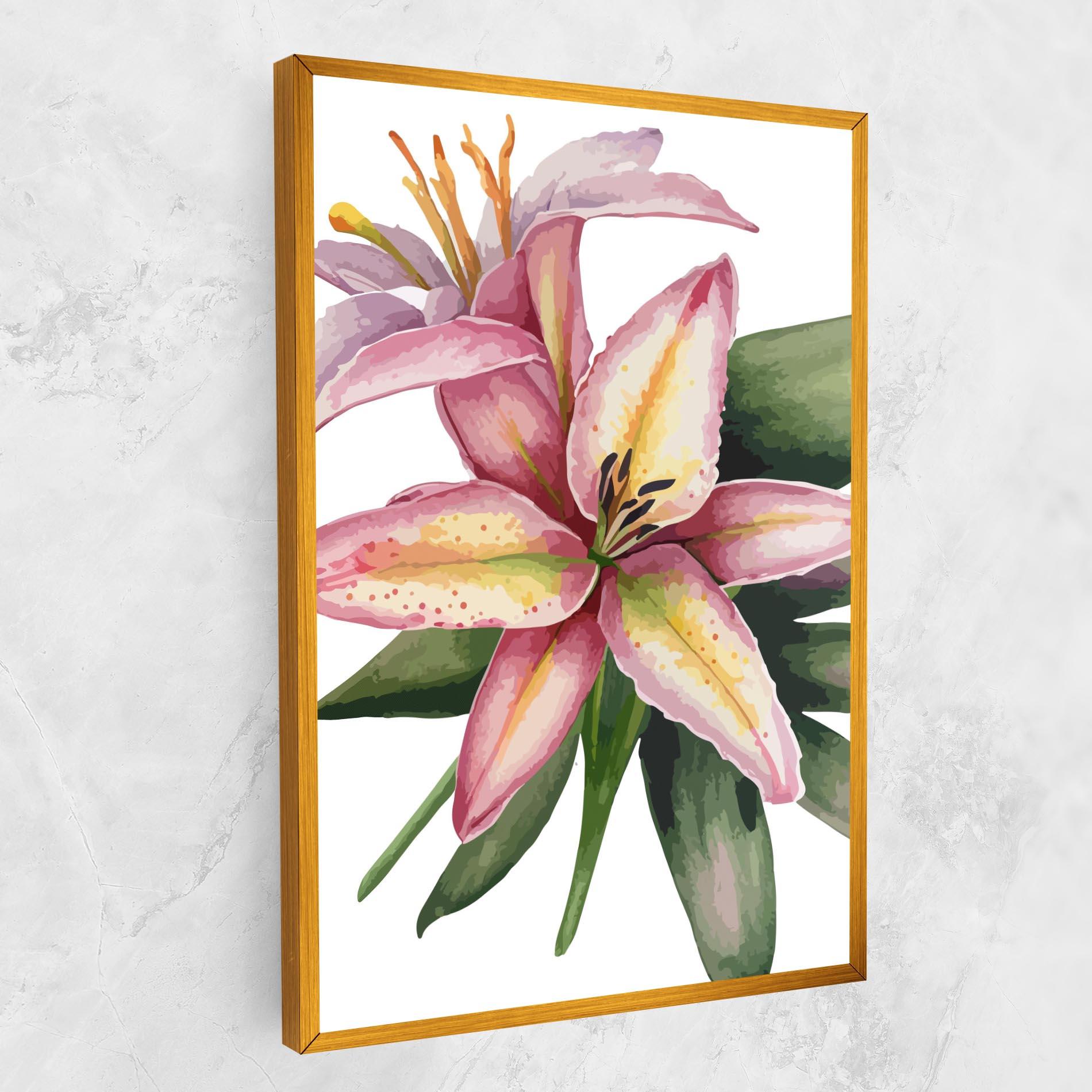 Leinwandbild Lily Pretty Pink mockup 1