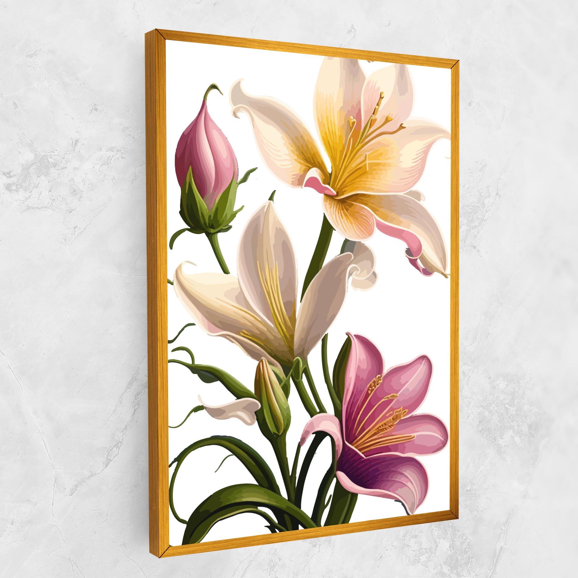 Leinwandbild Purple White Lily mockup 1
